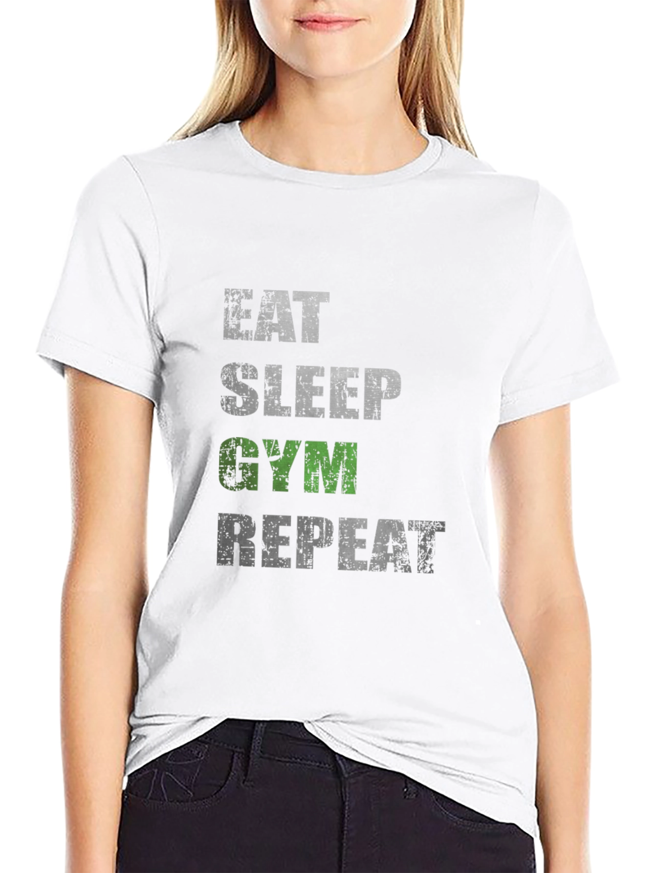 Eat Sleep Gym Repeat Graphic Tee