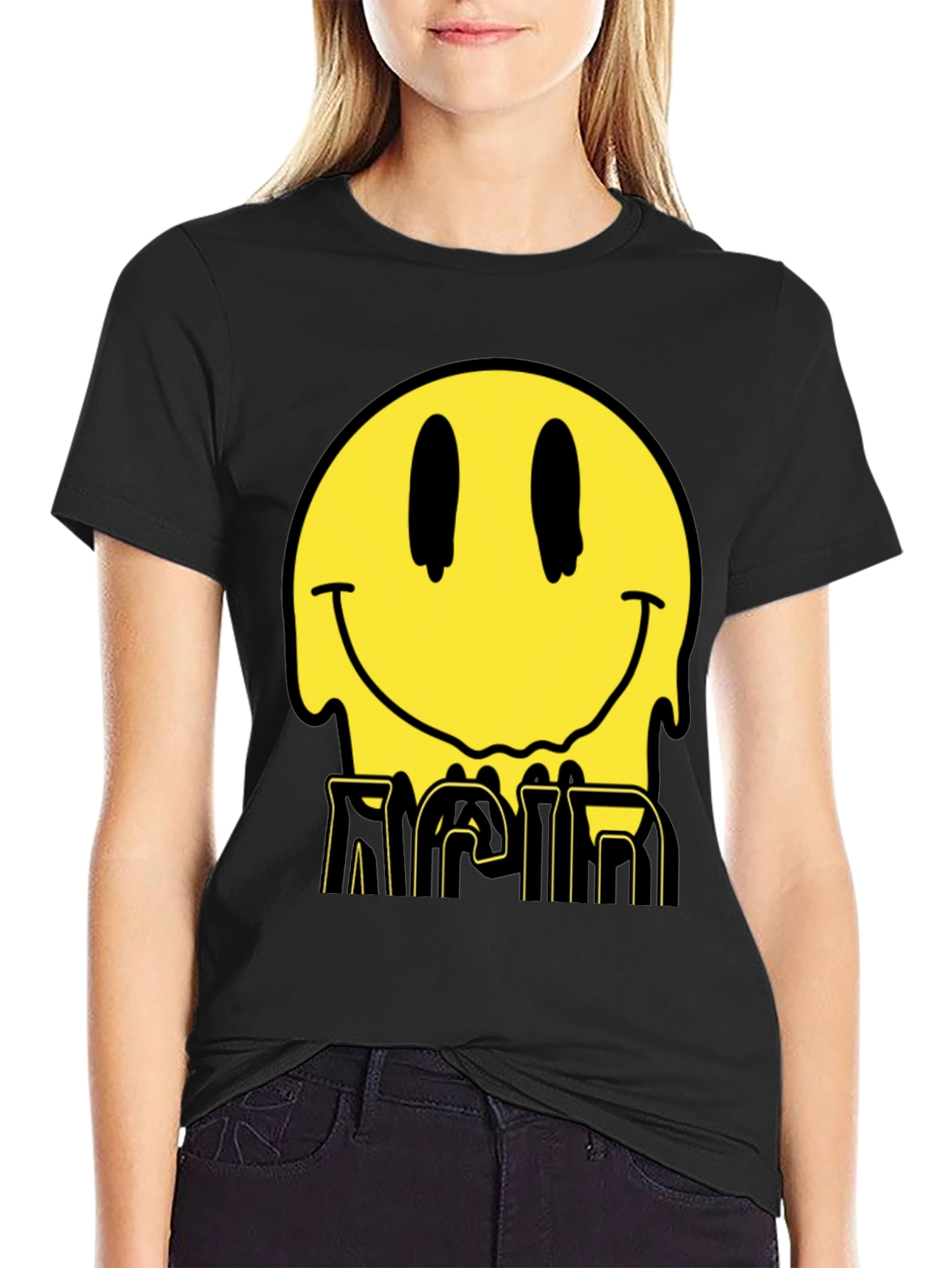 Acid Smiley Face Graphic Tee