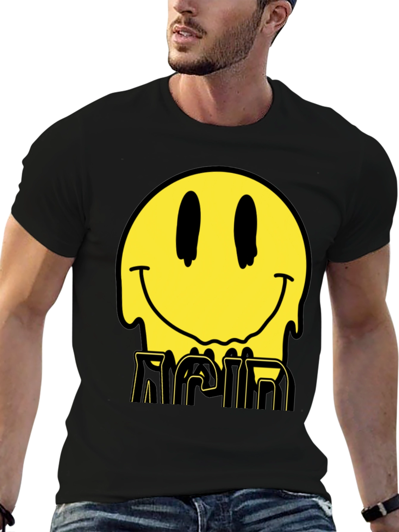 Acid Smiley Face Graphic Tee
