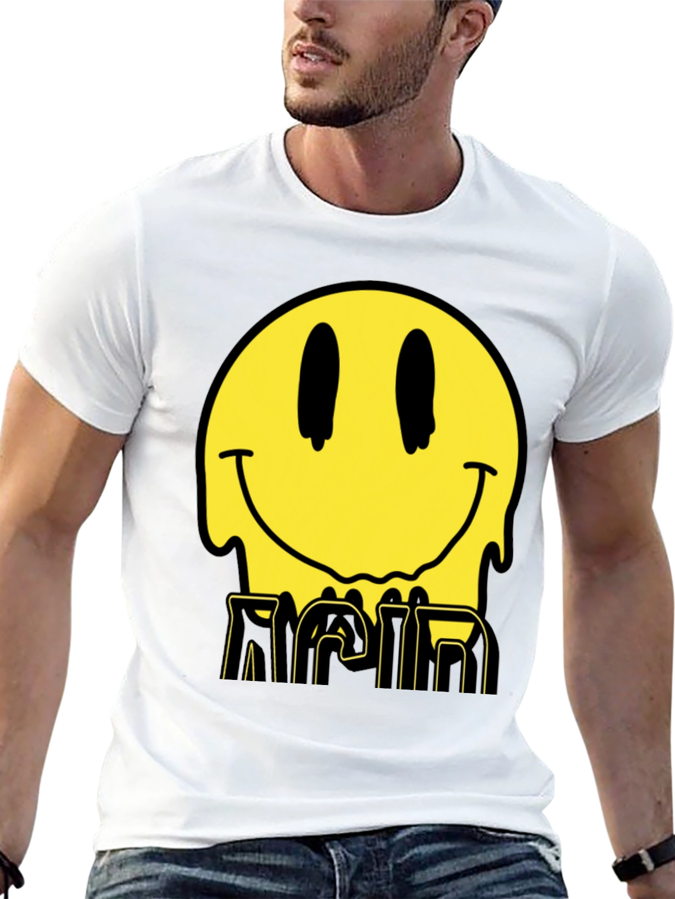 Acid Smiley Face Graphic Tee