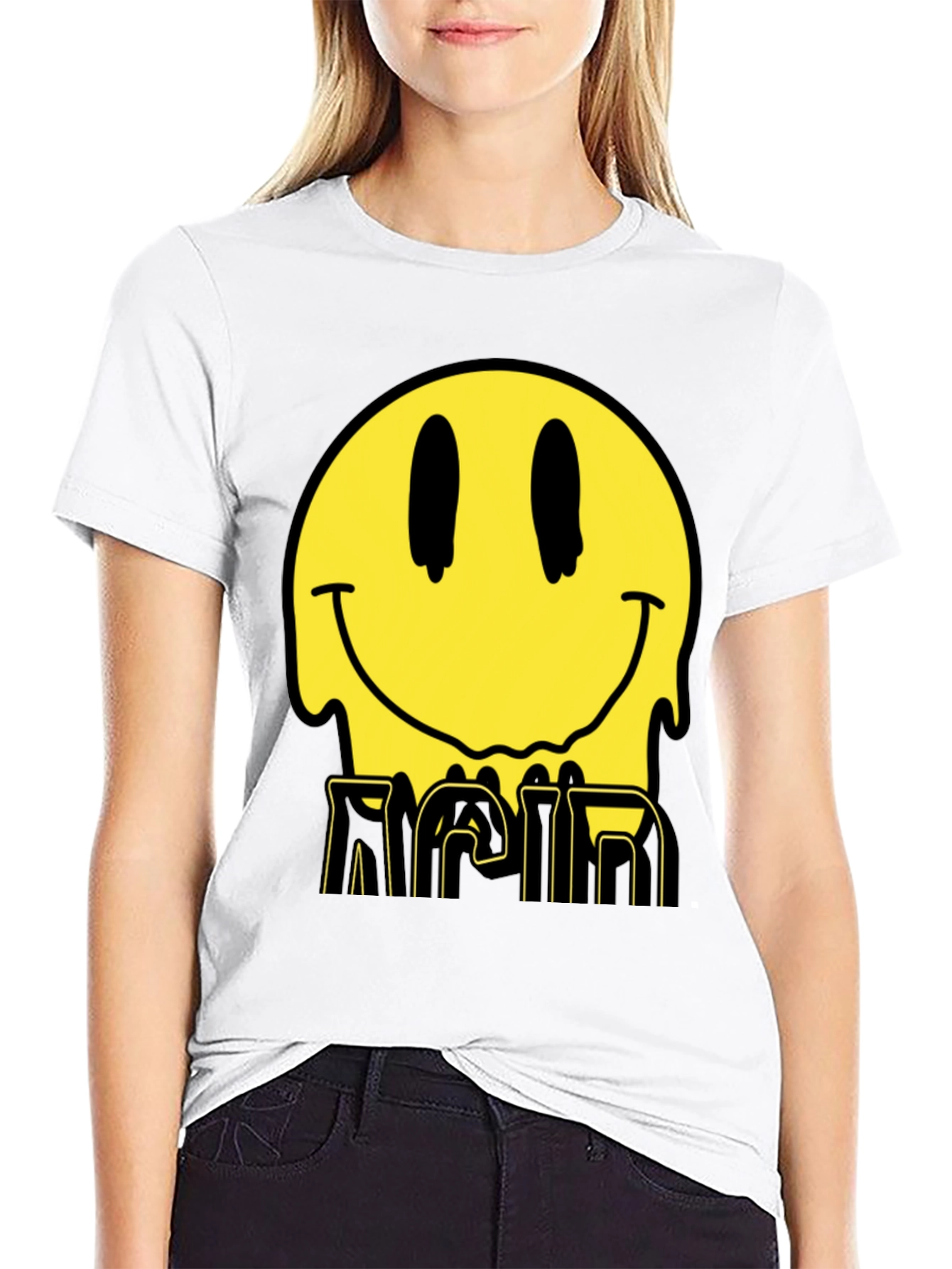 Acid Smiley Face Graphic Tee