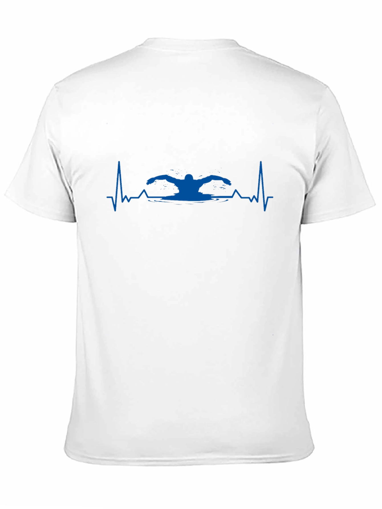 Swimmer Heartbeat T-Shirt - Black Cotton Tee