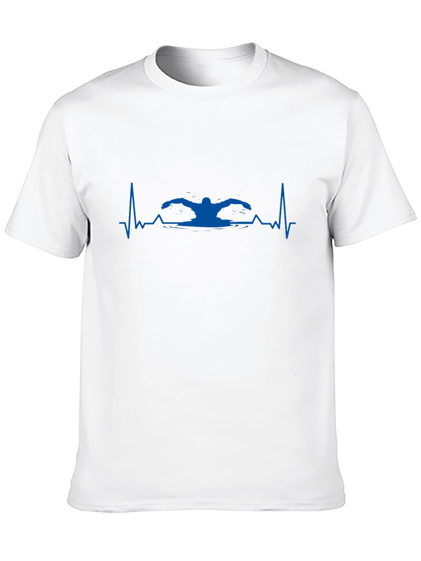 Swimmer Heartbeat T-Shirt - Black Cotton Tee