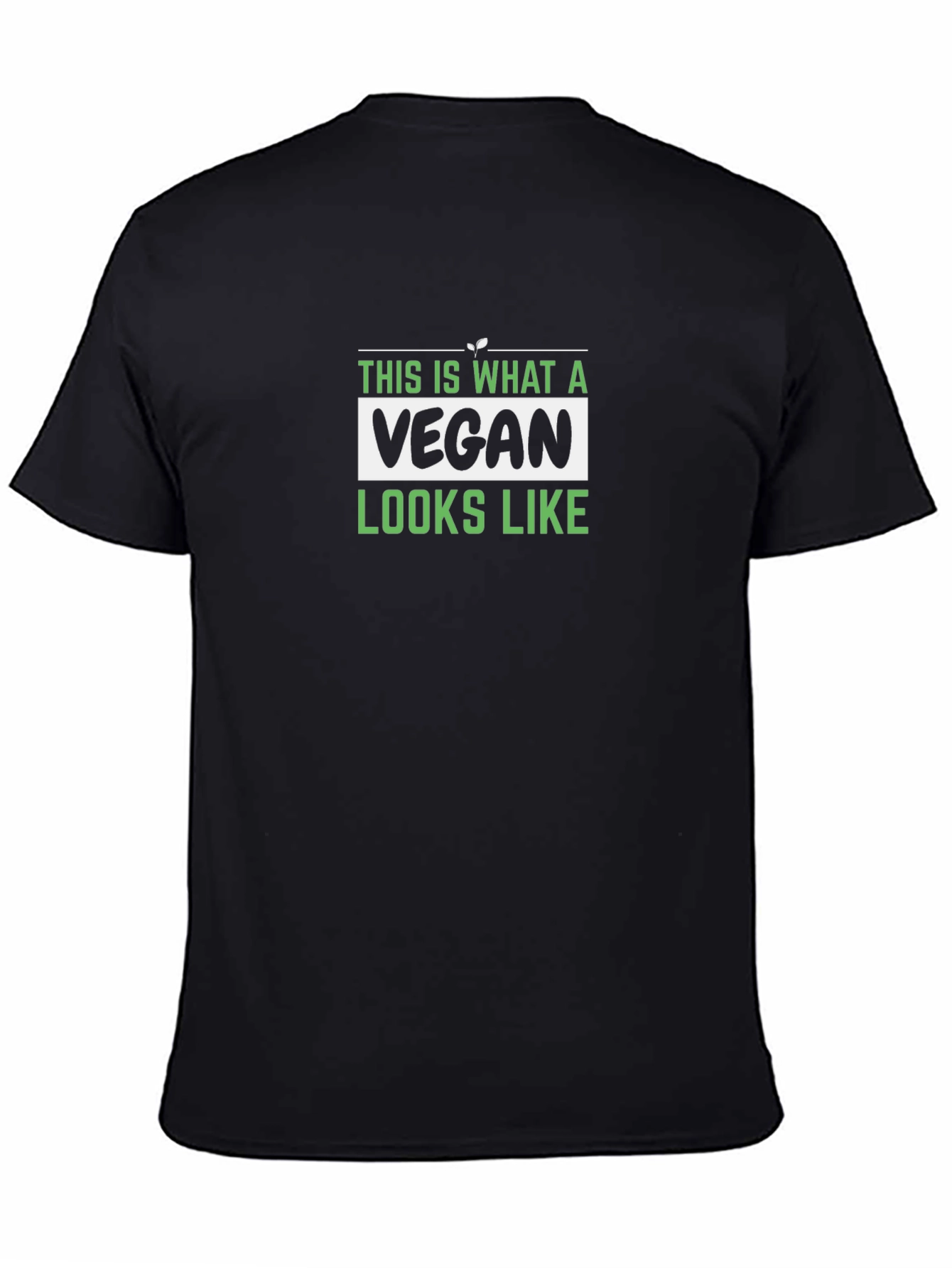 Vegan Look T-Shirt - Black Graphic Tee