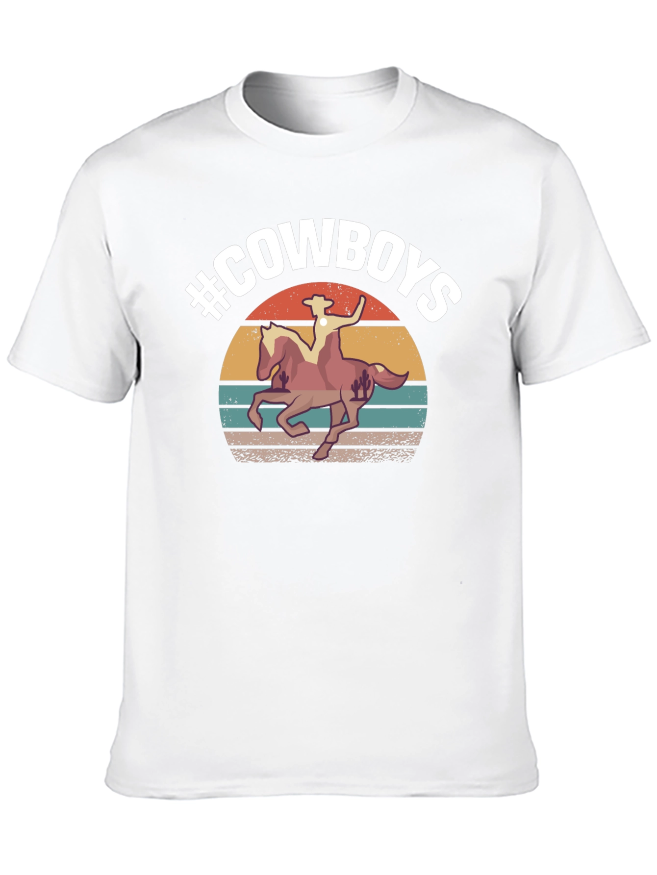 #Cowboys Graphic Tee - Western Style T-Shirt