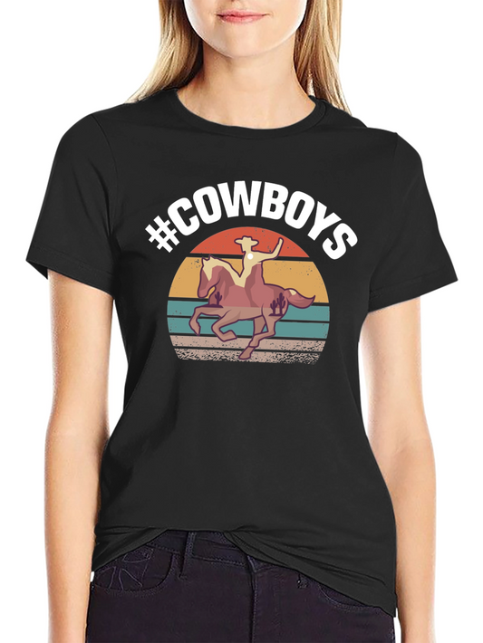 #Cowboys Graphic Tee - Western Style T-Shirt