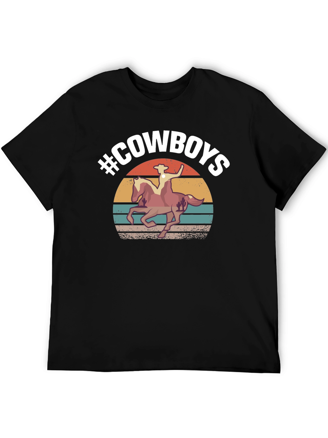 #Cowboys Graphic Tee - Western Style T-Shirt