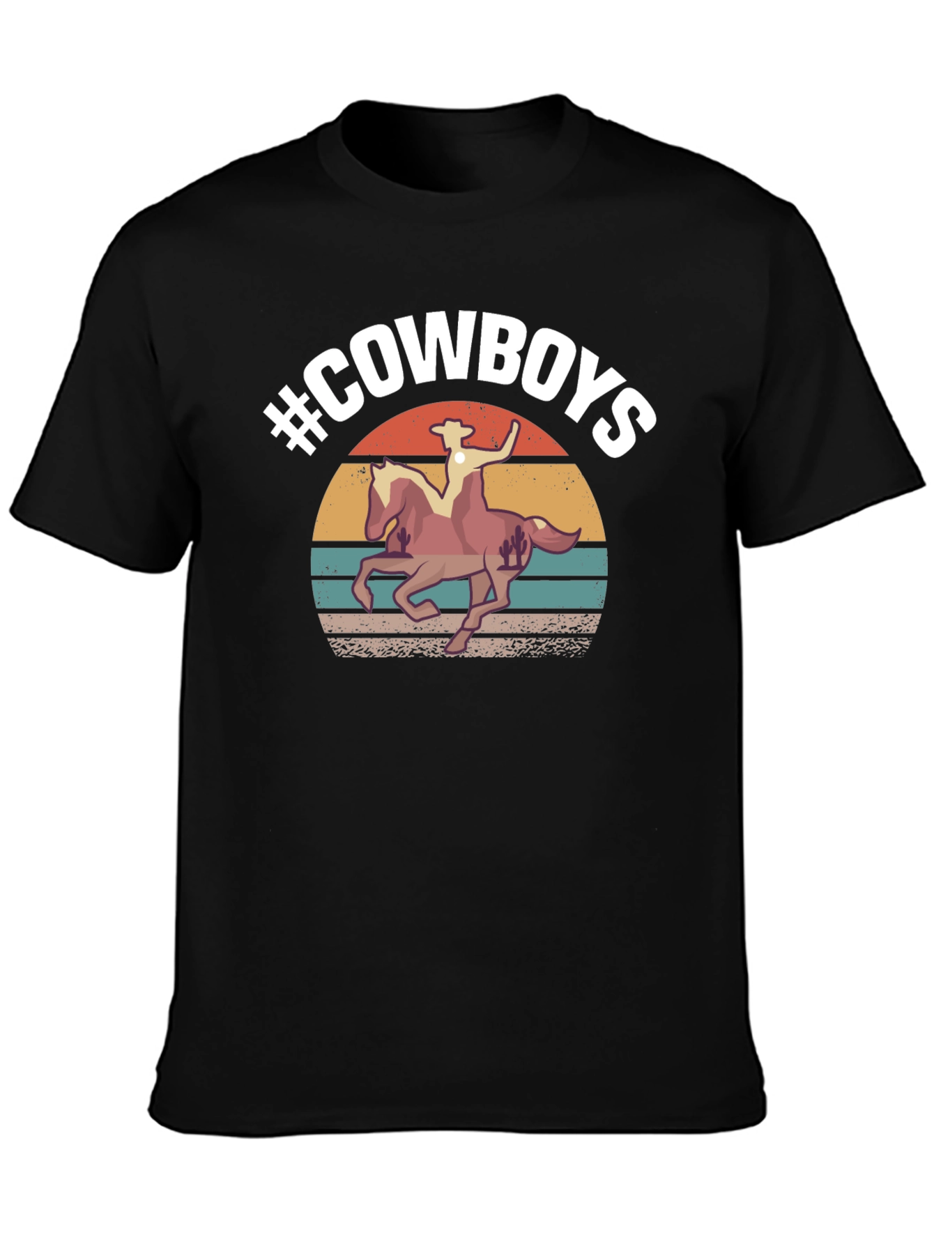 #Cowboys Graphic Tee - Western Style T-Shirt