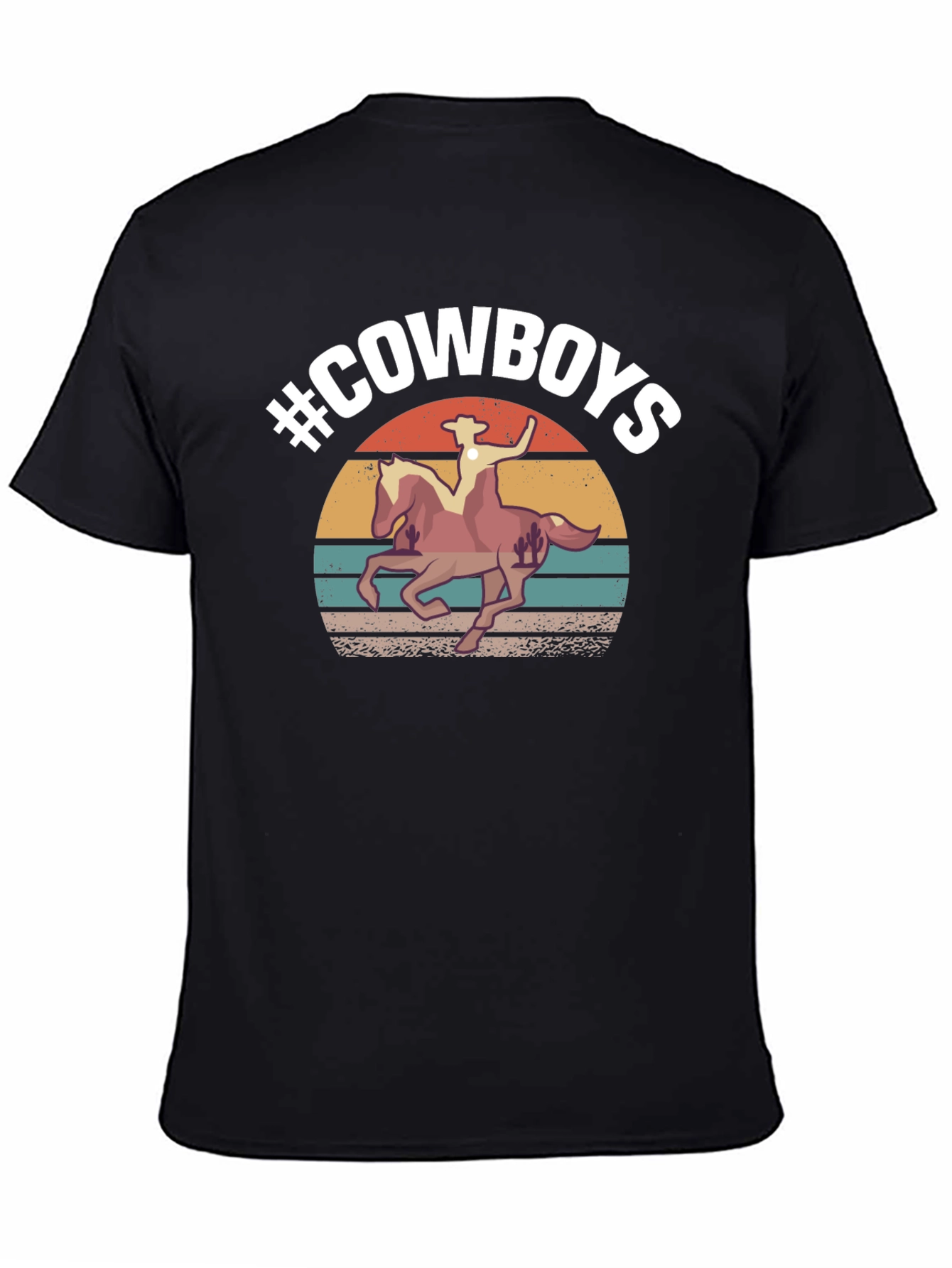 #Cowboys Graphic Tee - Western Style T-Shirt