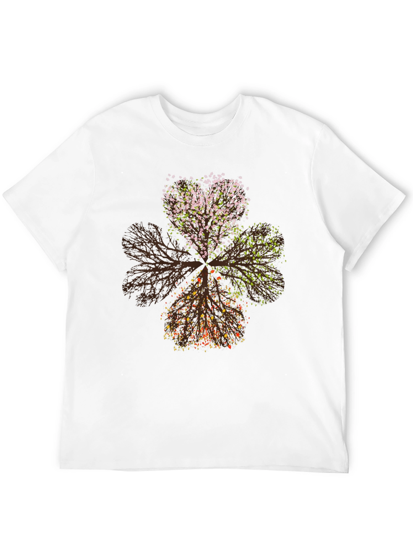 Four Seasons Tree Graphic Tee - Nature Inspired Shirt