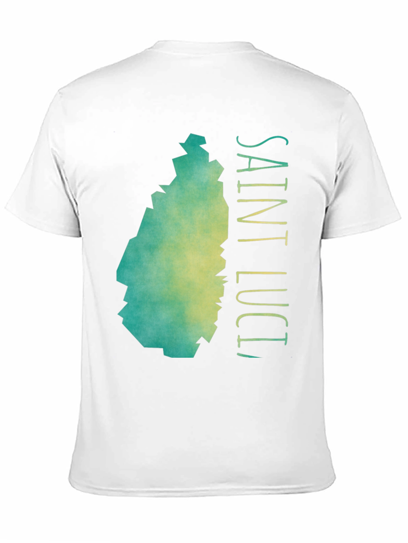 Saint Lucia Map Graphic T-Shirt
