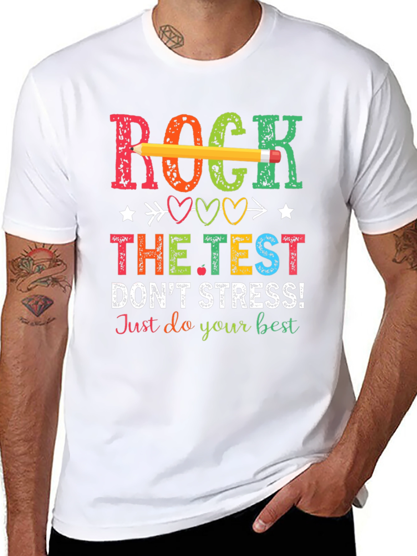 Rock The Test T-Shirt - Dont Stress!