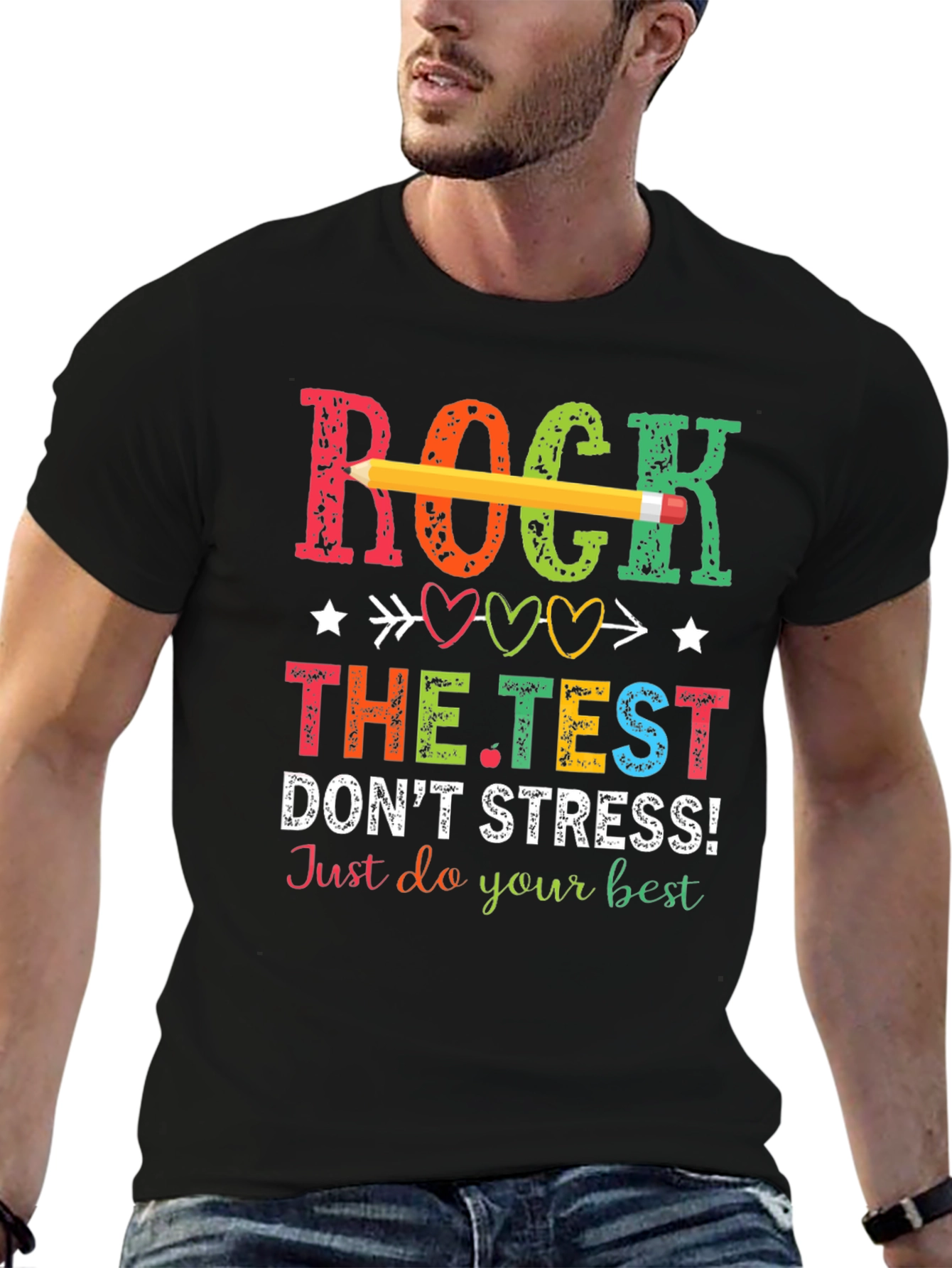 Rock The Test T-Shirt - Dont Stress!