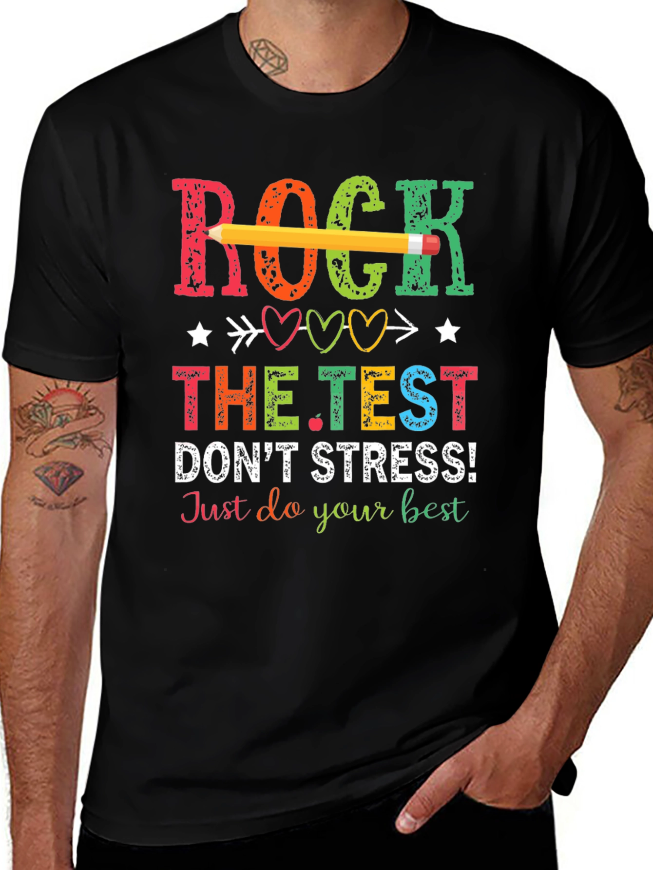 Rock The Test T-Shirt - Dont Stress!