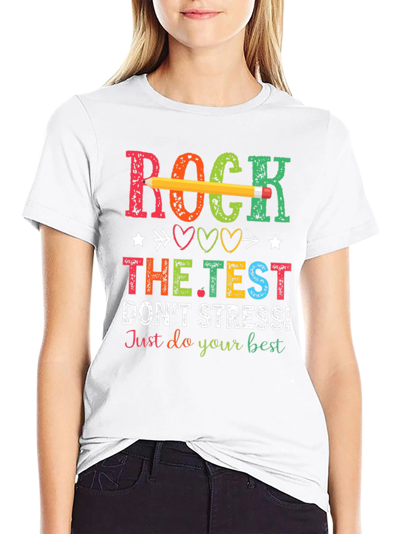 Rock The Test T-Shirt - Dont Stress!