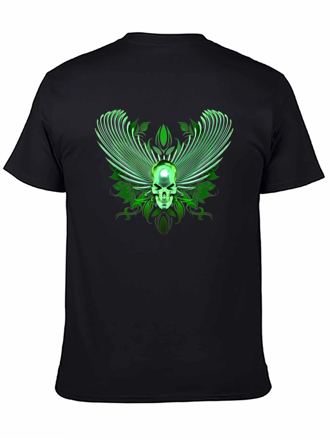 Winged Skull Graphic Tee - Black