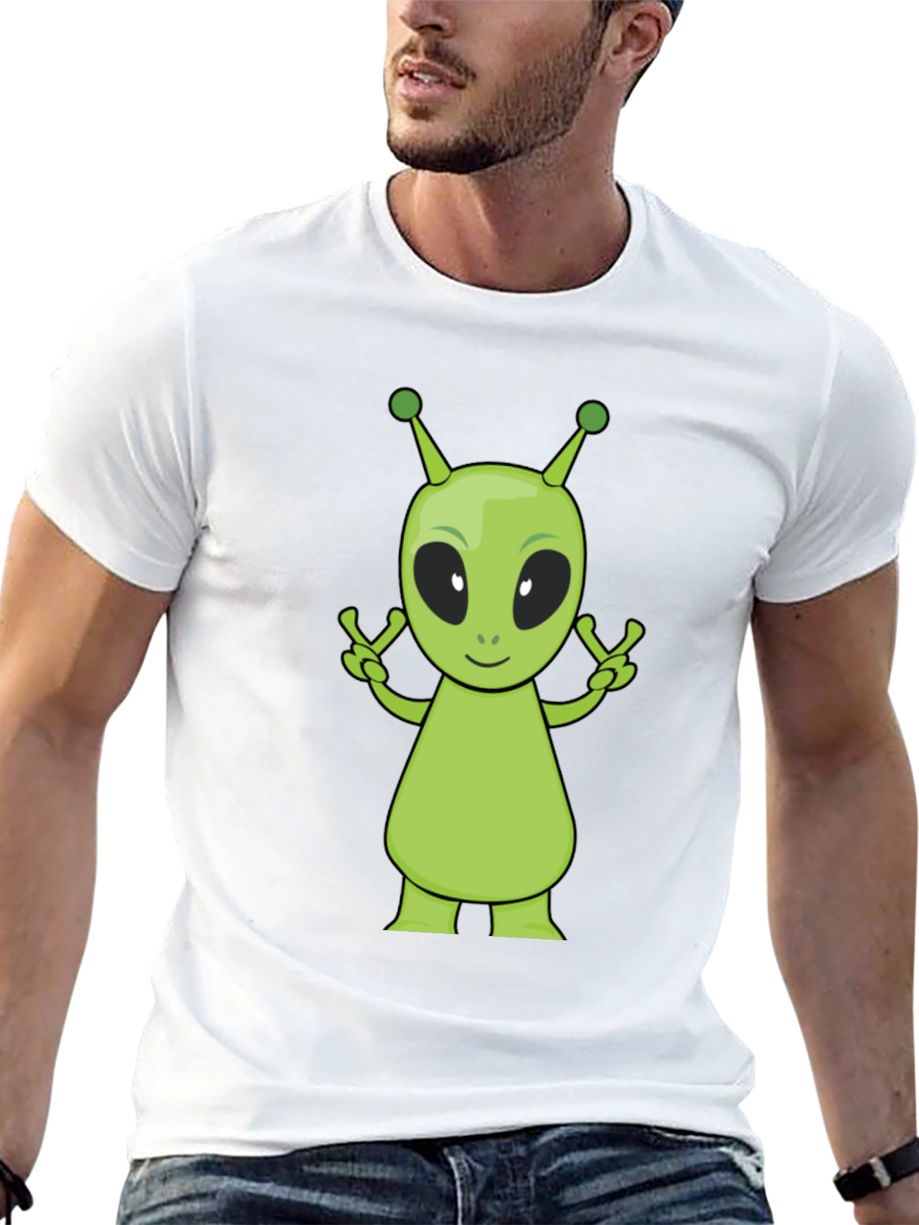Alien Graphic Black T-Shirt