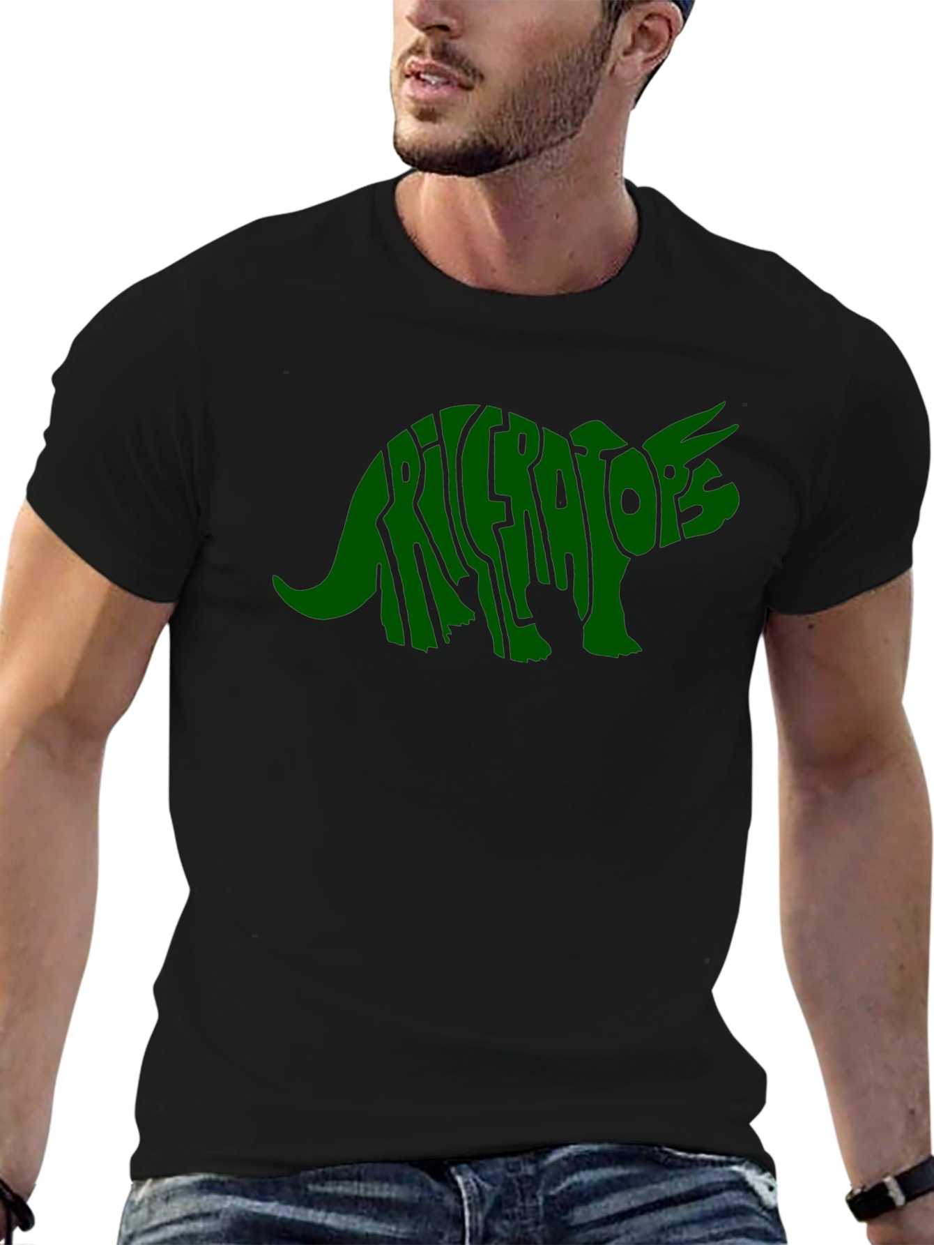 Triceratops Dinosaur Word Art T-Shirt