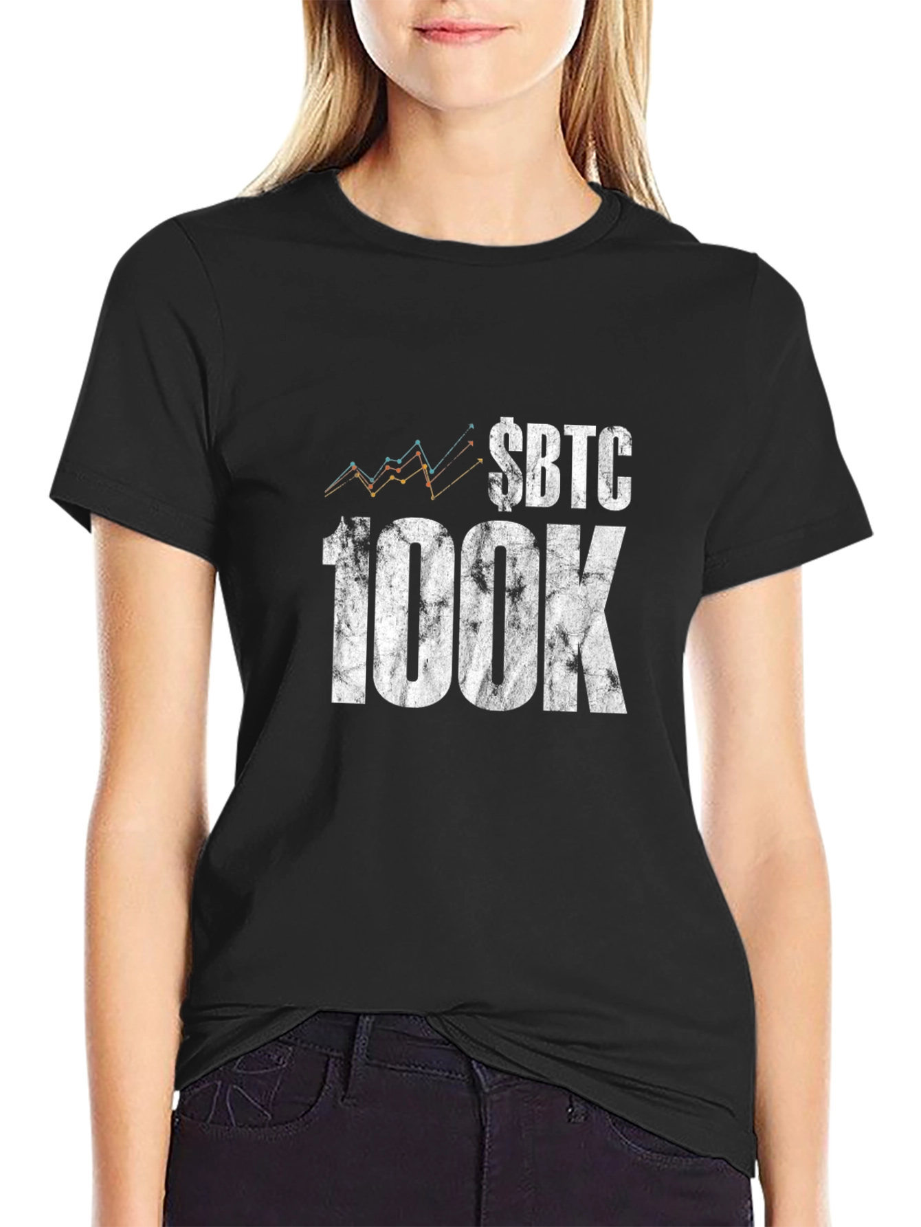 $BTC 100K Crypto T-Shirt - Black