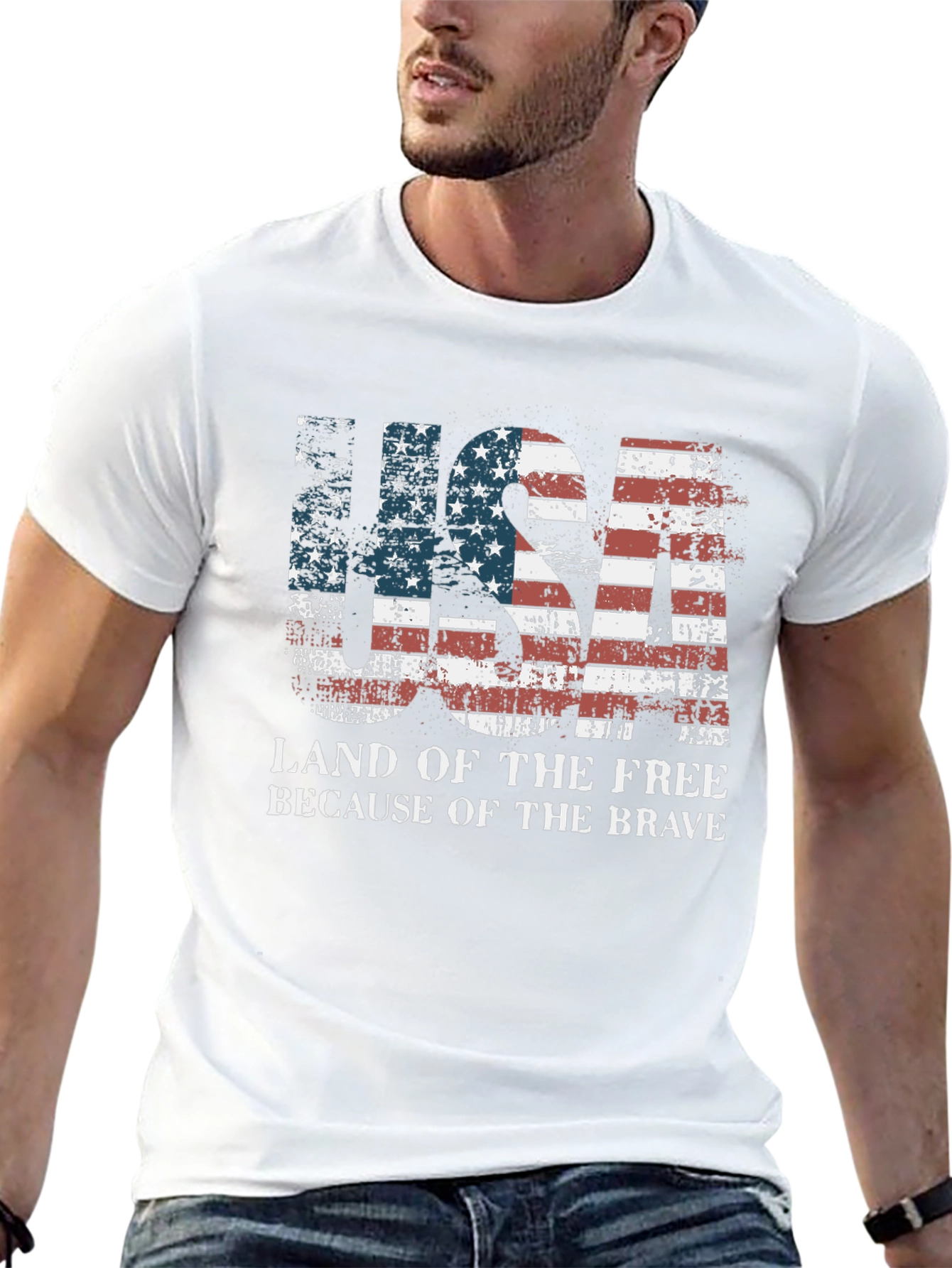 USA Land of the Free Patriotic T-Shirt