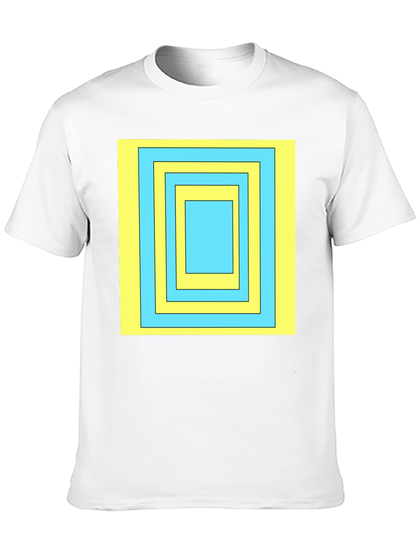 Geometric Square T-Shirt - Modern Style