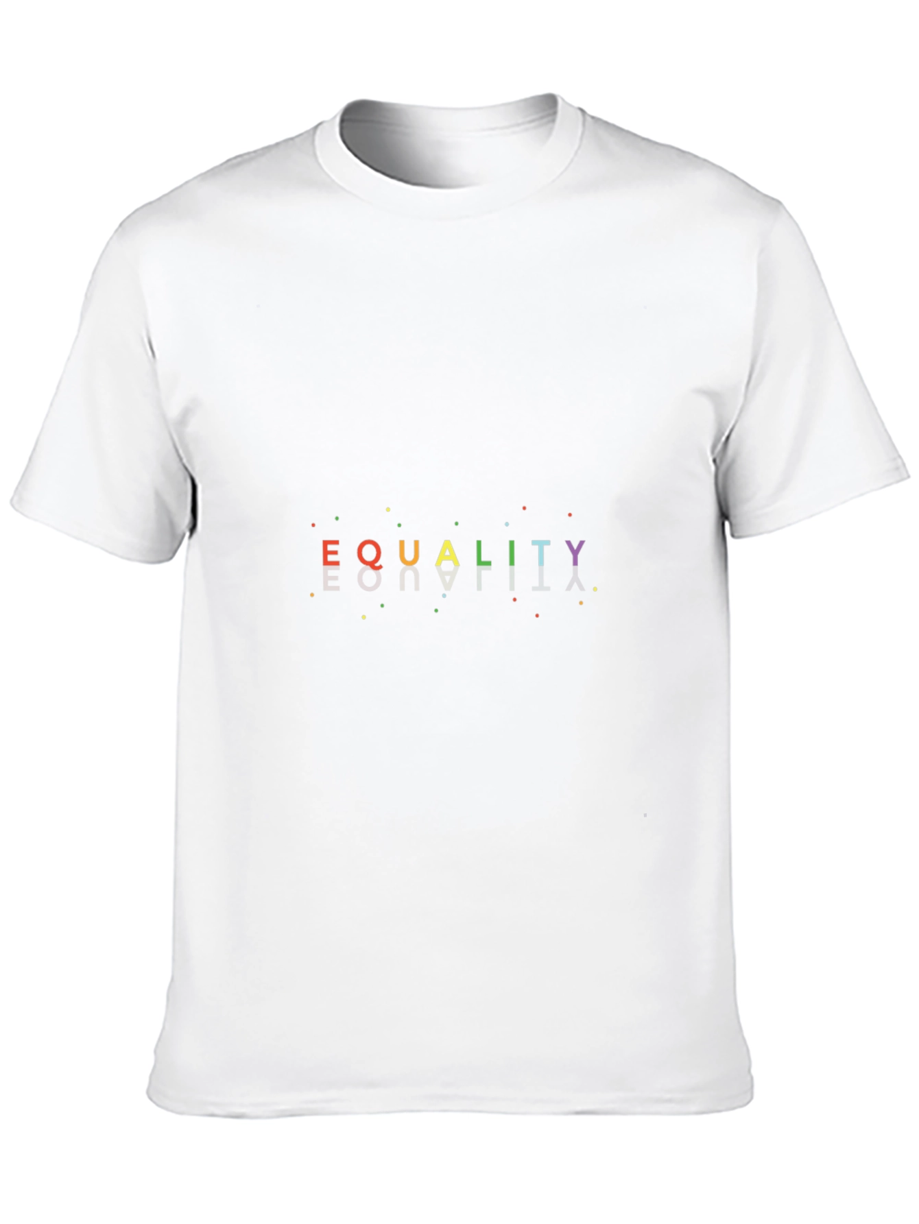 Equality Rainbow Graphic Tee - Black Cotton Shirt
