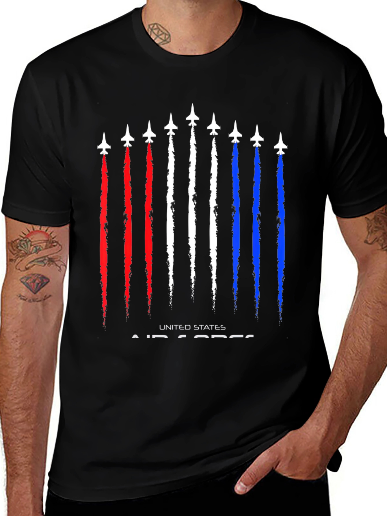 US Air Force Jet Stream Graphic T-Shirt