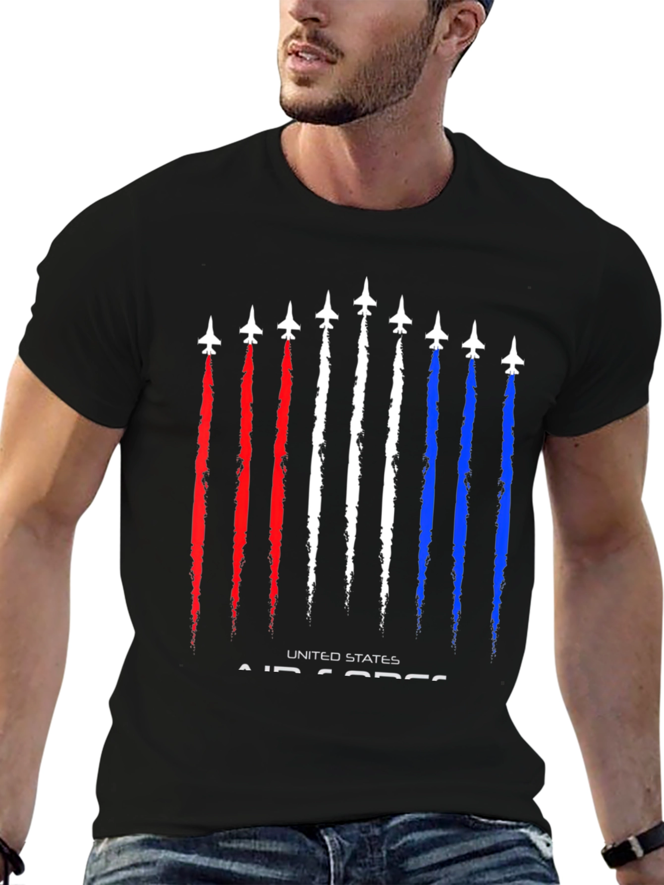 US Air Force Jet Stream Graphic T-Shirt