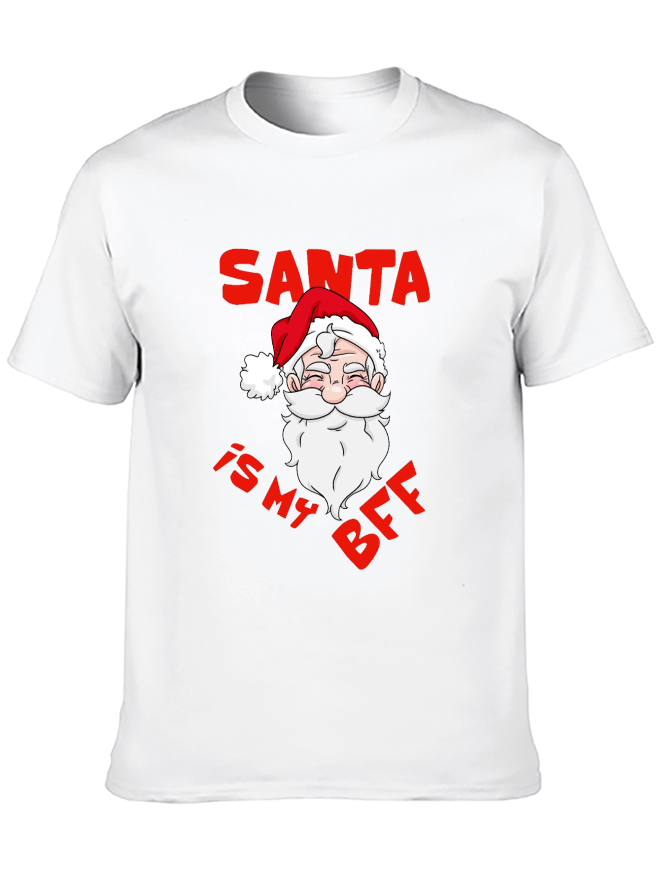 Santa is My BFF Black T-Shirt