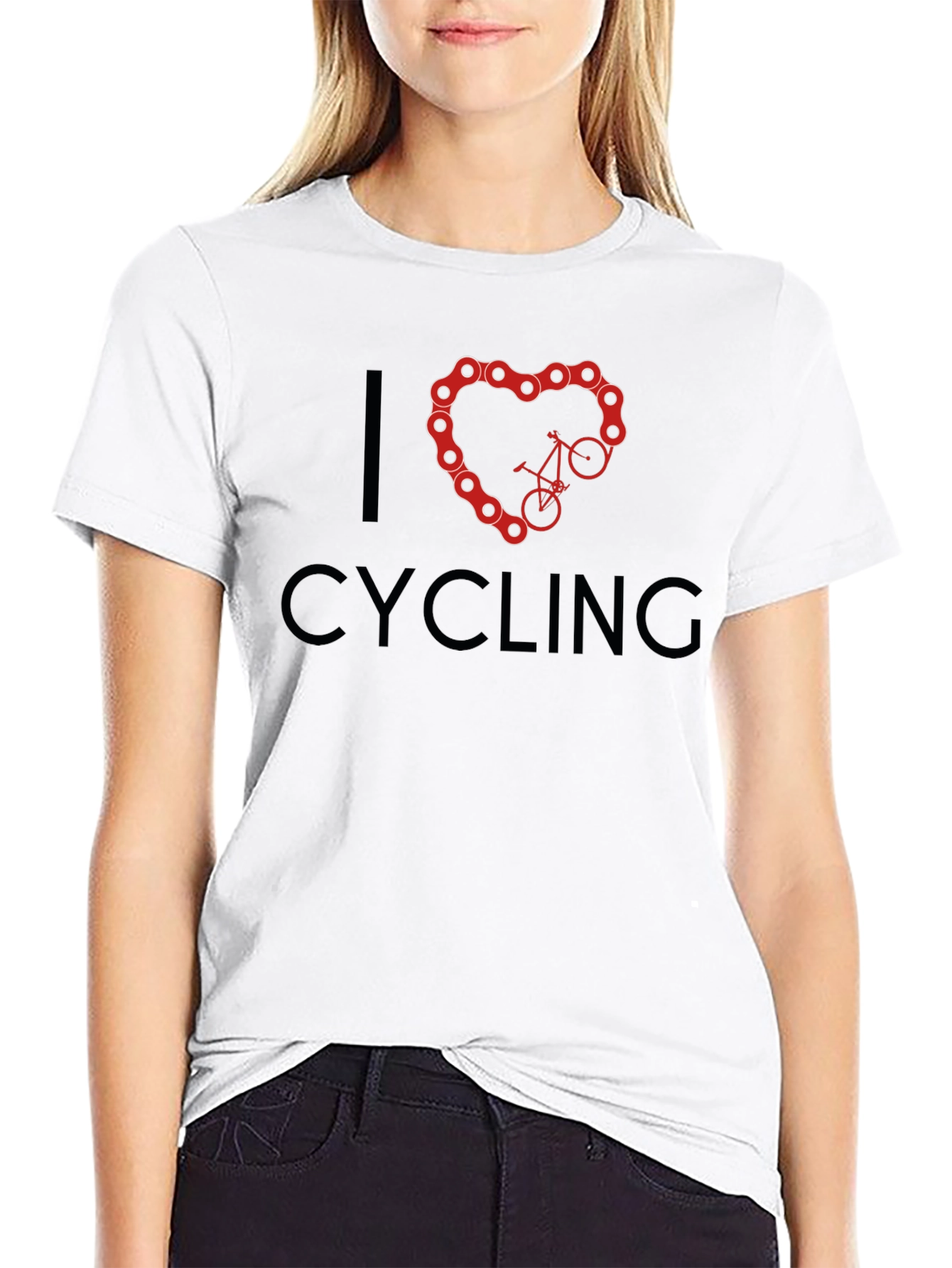 I Heart Cycling Black T-Shirt