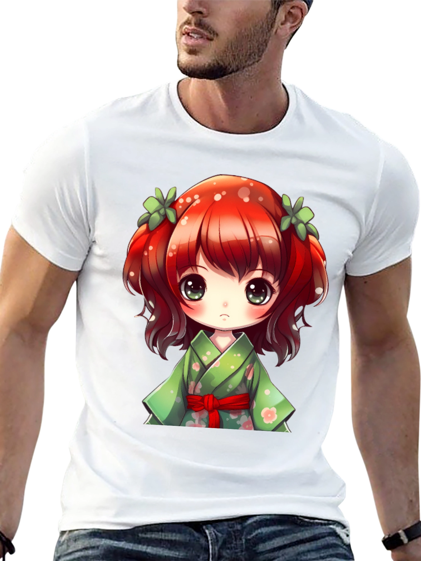 Anime Girl Graphic Tee - Kawaii Style