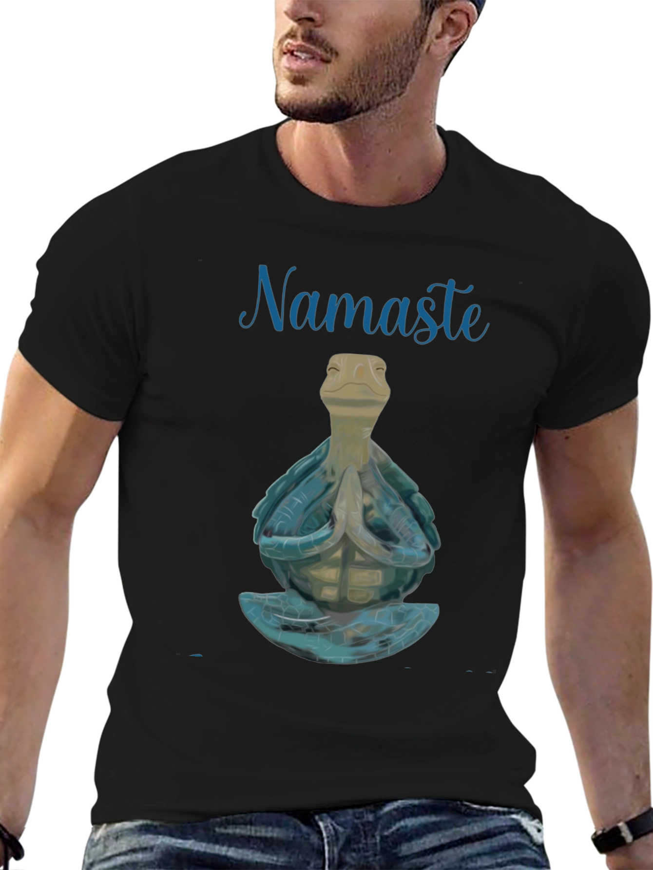 Namaste Turtle Graphic T-Shirt