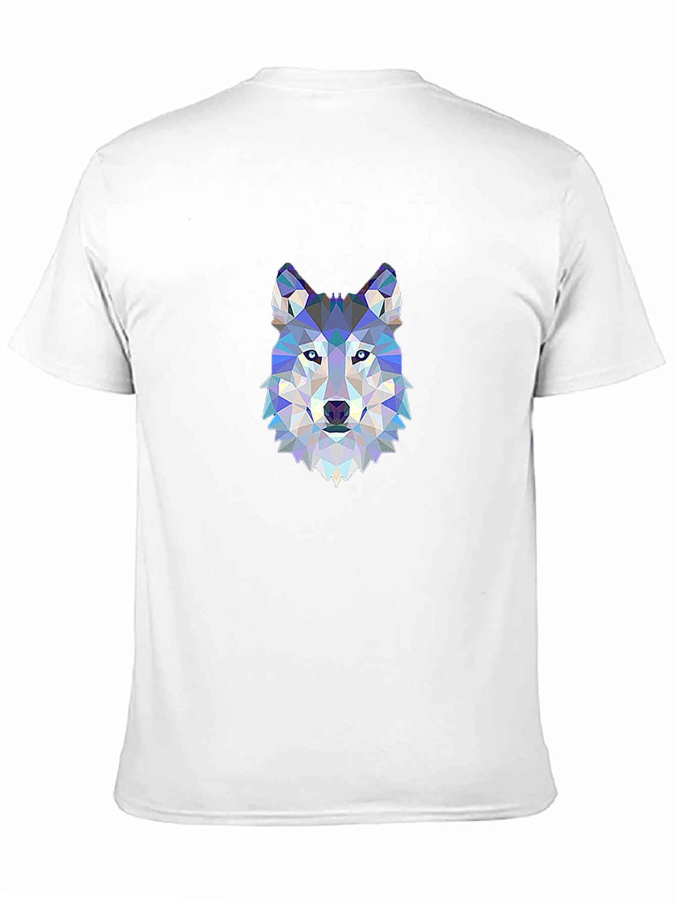 Geometric Wolf Graphic Tee - Modern Animal Design
