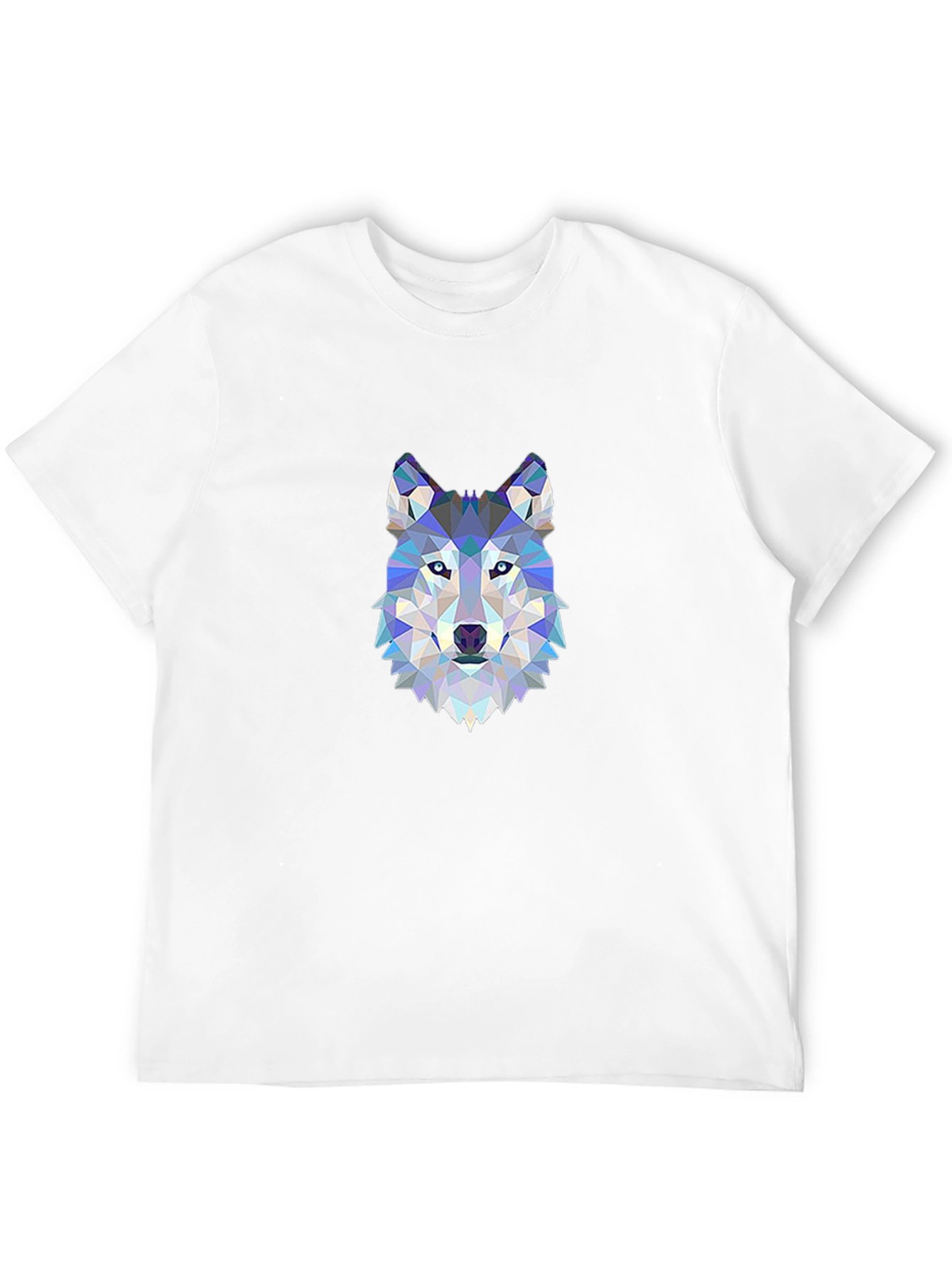 Geometric Wolf Graphic Tee - Modern Animal Design