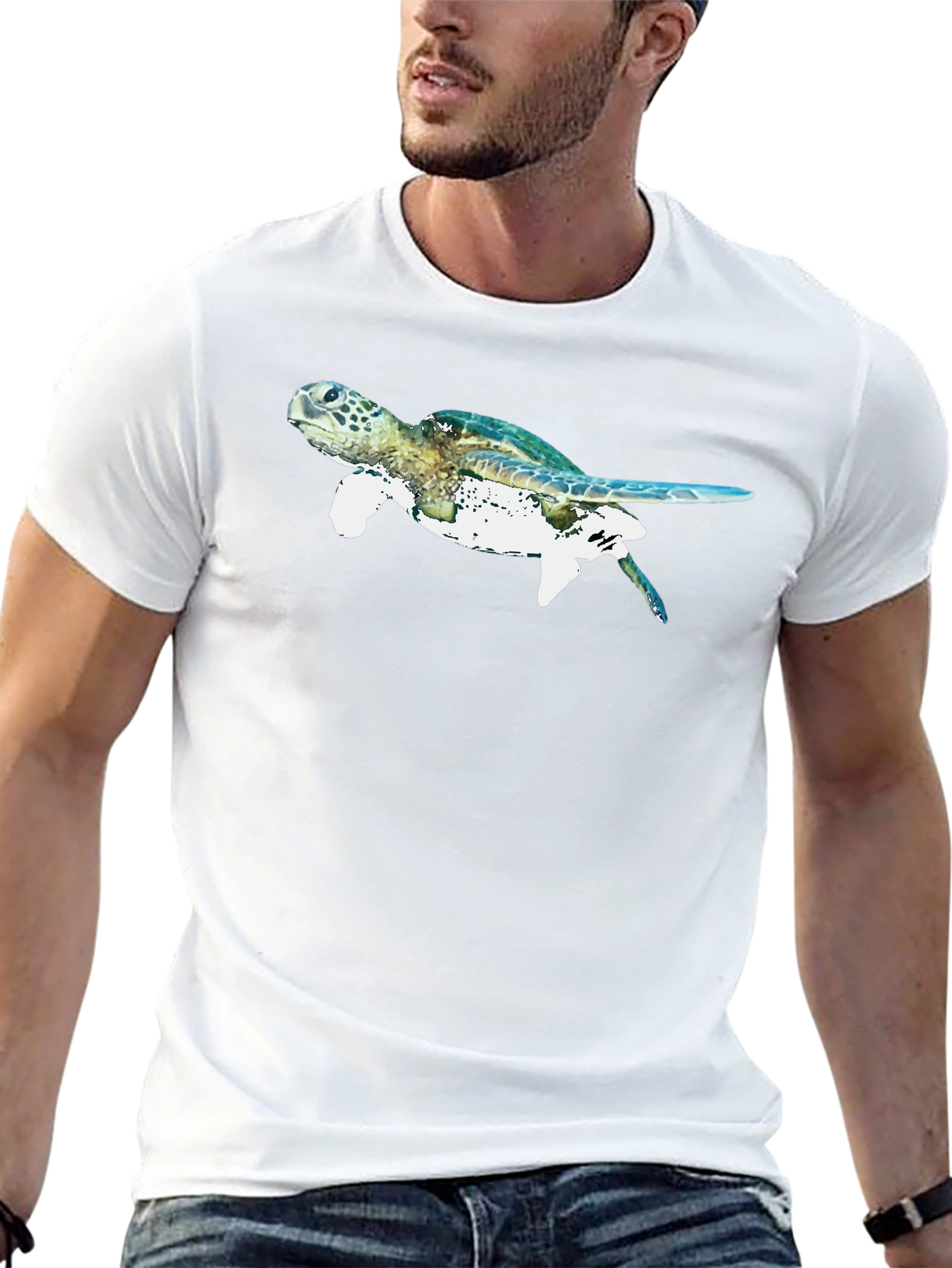 Sea Turtle Graphic Black T-Shirt