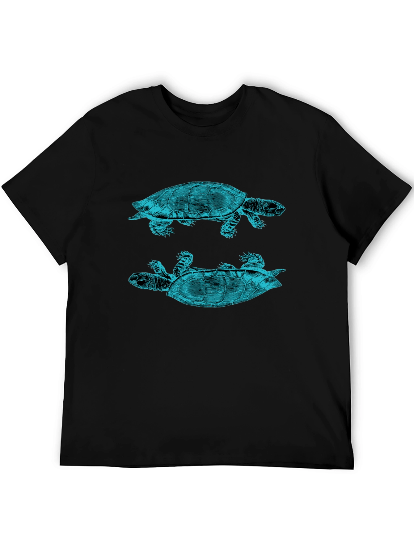 Turtle Graphic Print Crew Neck T-Shirt