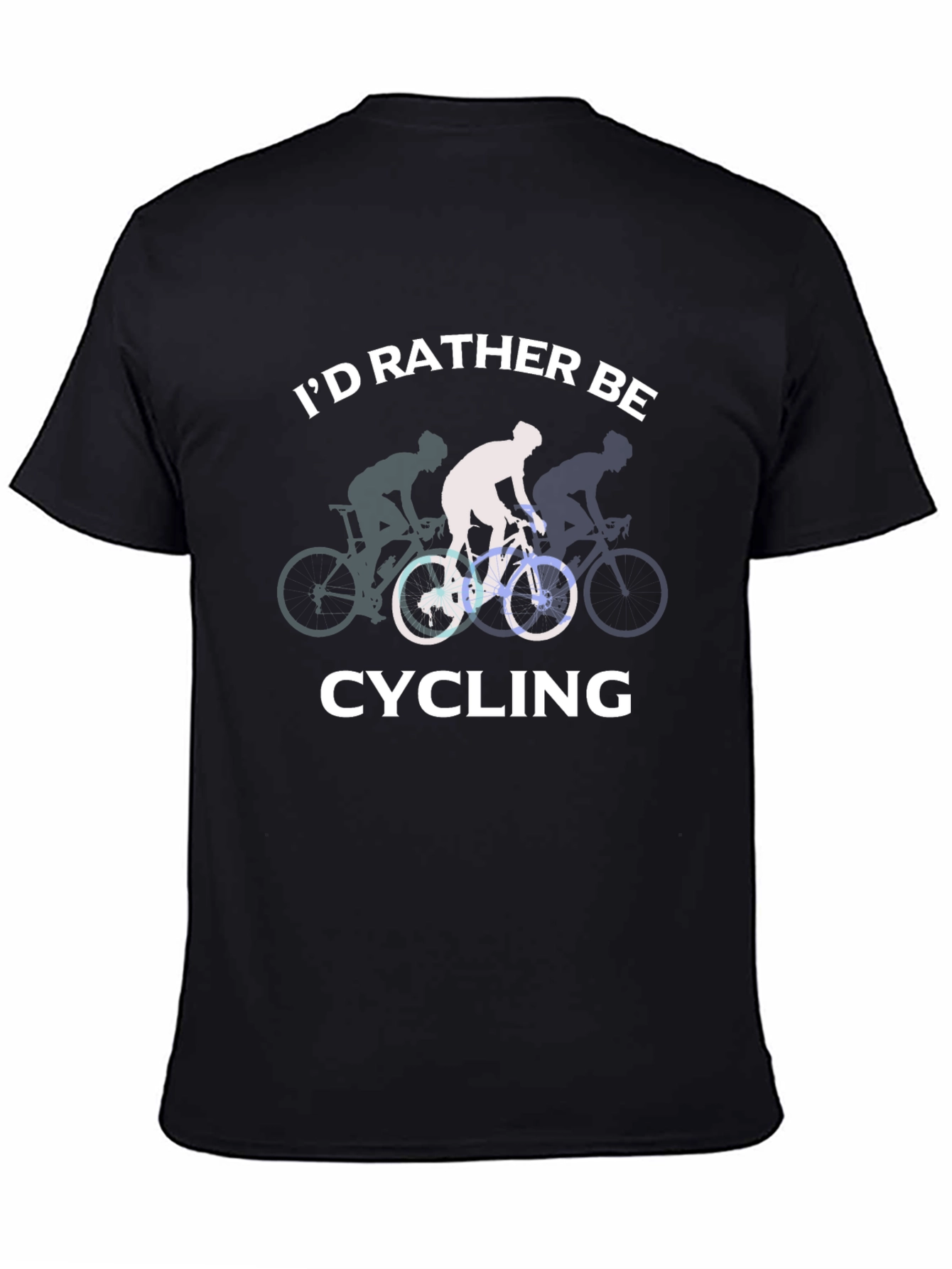 Id Rather Be Cycling Black T-Shirt