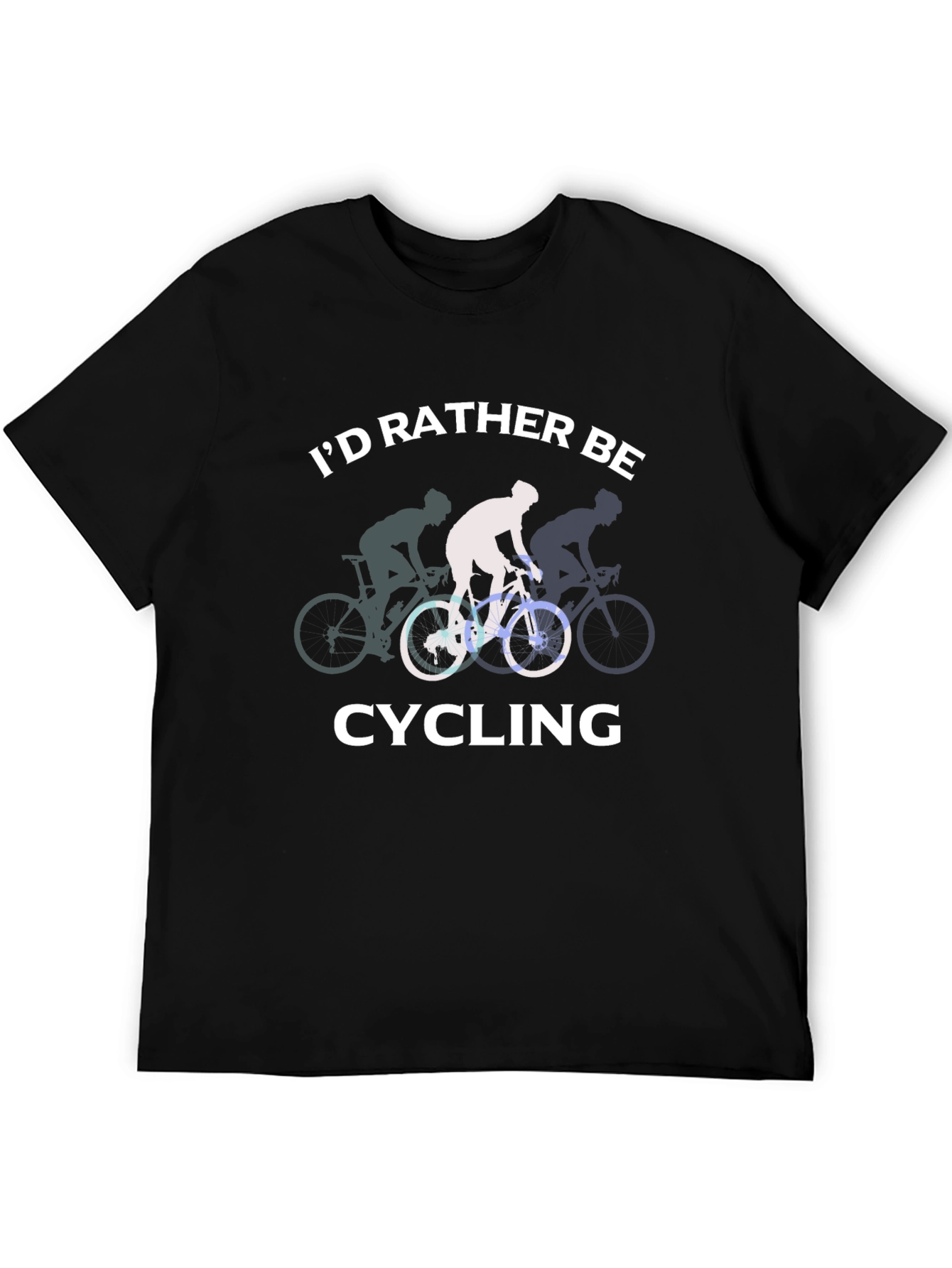 Id Rather Be Cycling Black T-Shirt