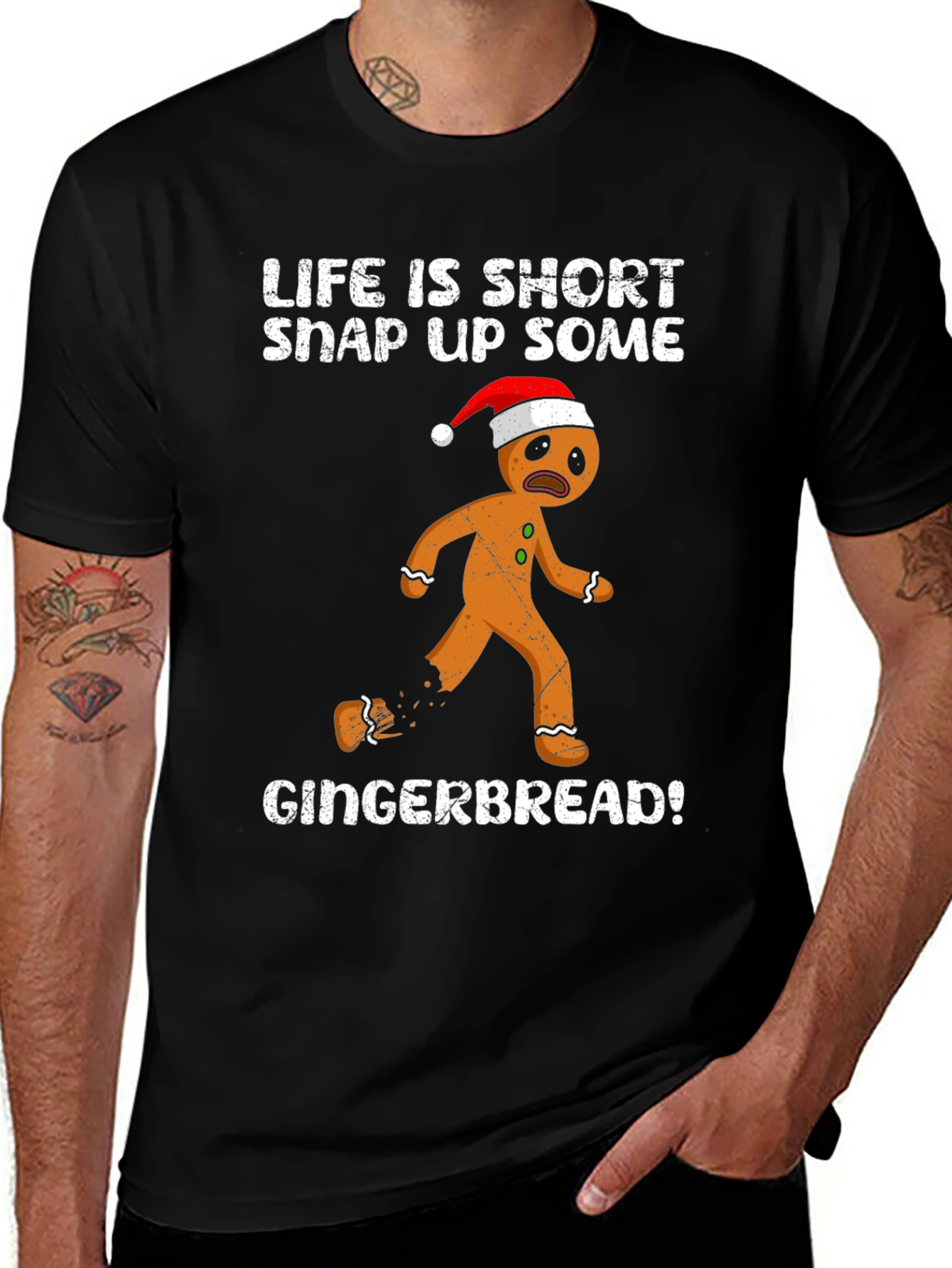 Life Is Short Gingerbread Graphic Tee