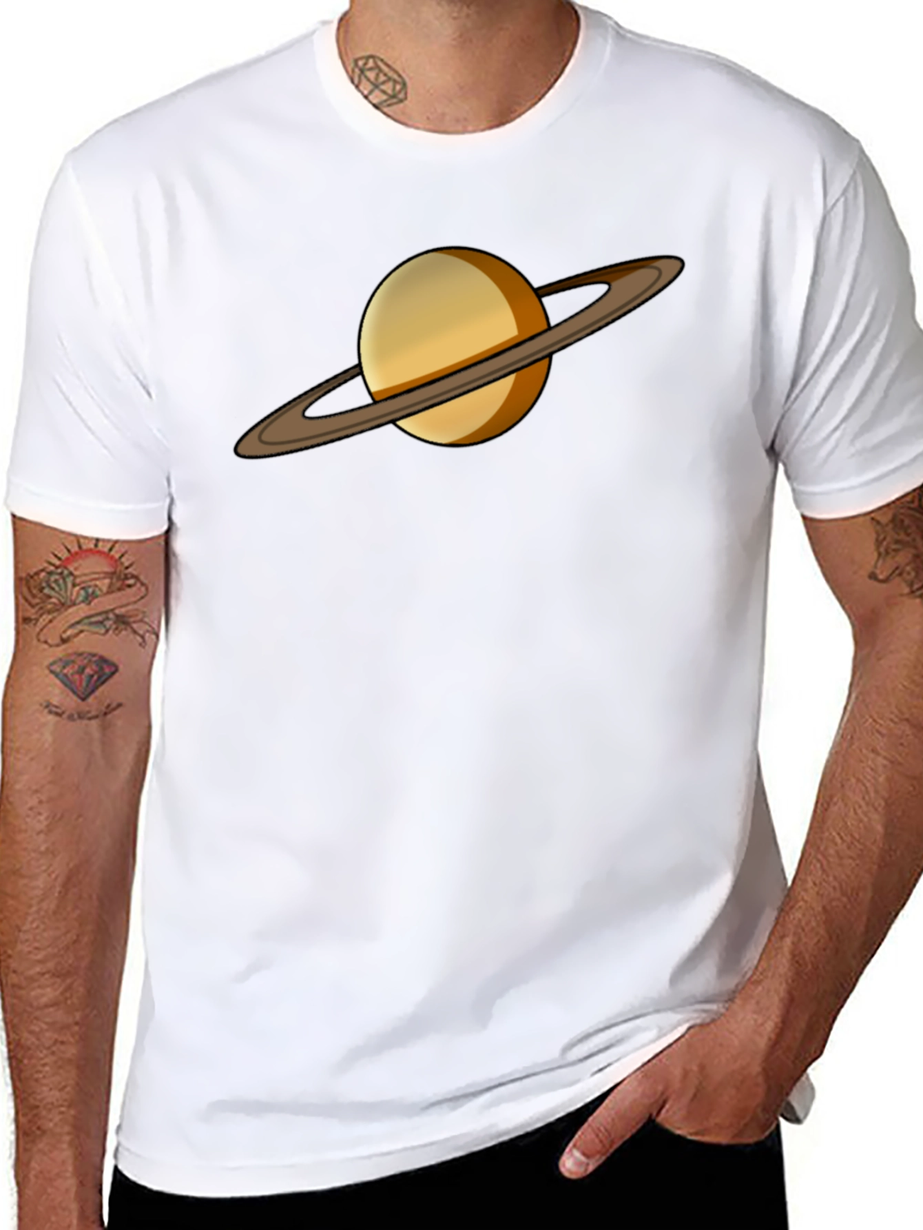 Saturn Graphic Tee - Celestial Style T-Shirt