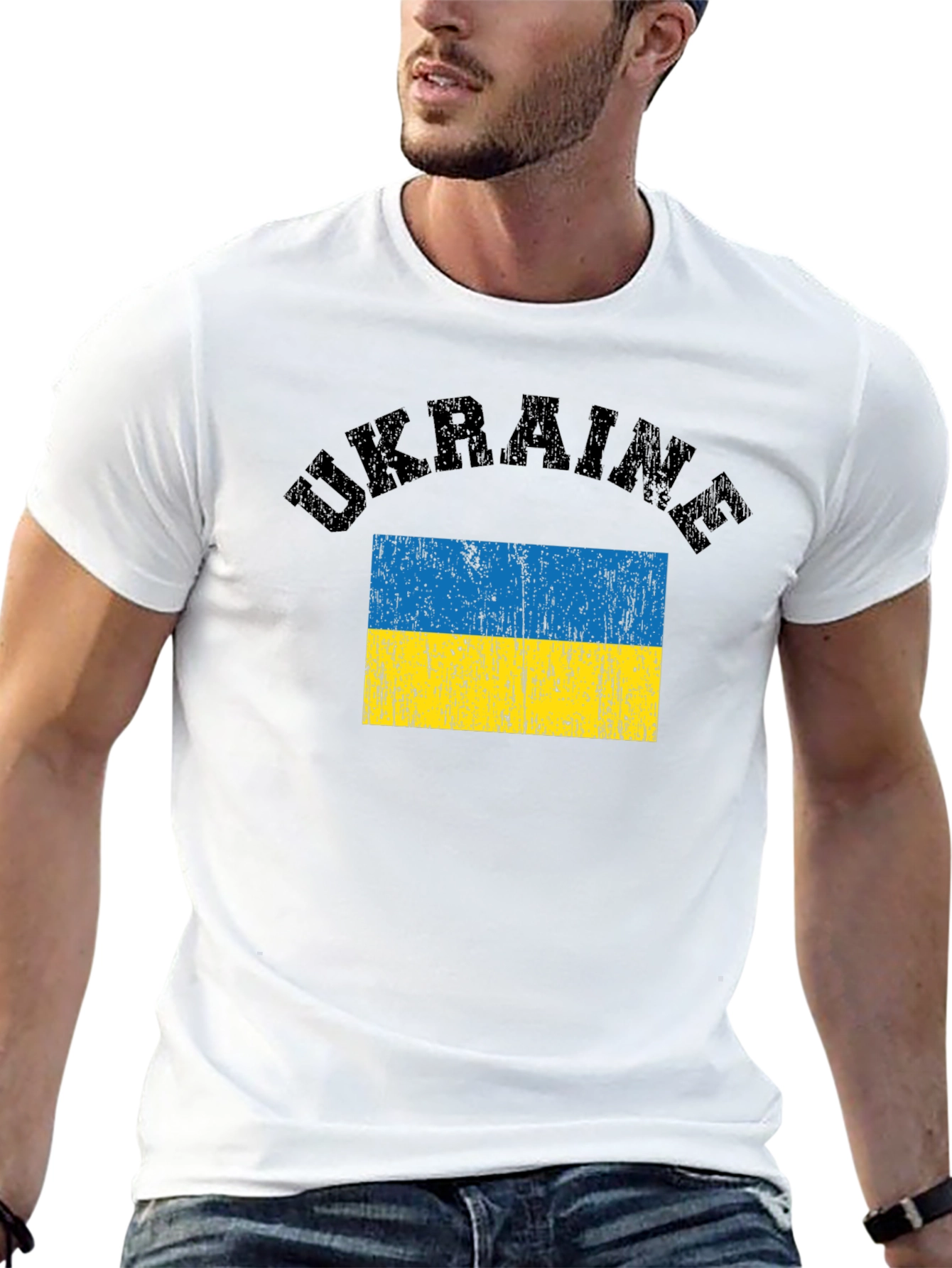 Ukraine Flag T-Shirt - Black Graphic Tee