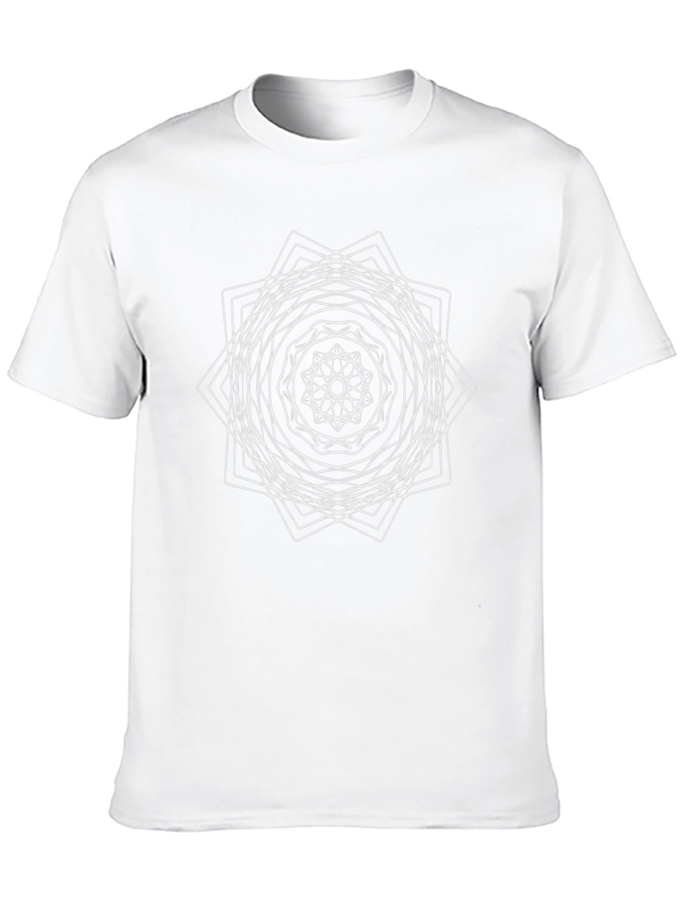 Geometric Mandala Graphic Tee - Stylish Black T-Shirt