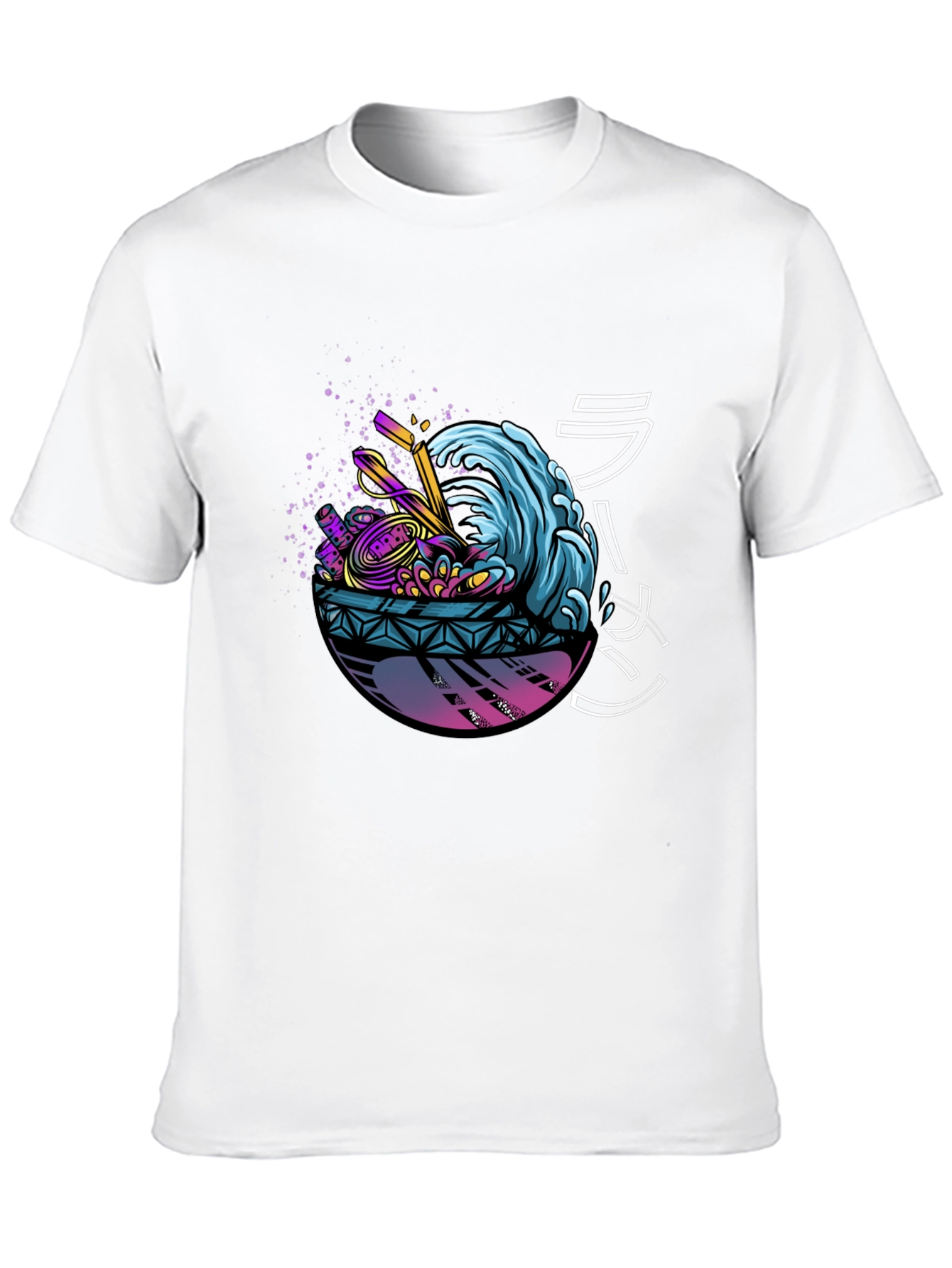 Ramen Wave Graphic Tee - Unique Design Soft Fabric