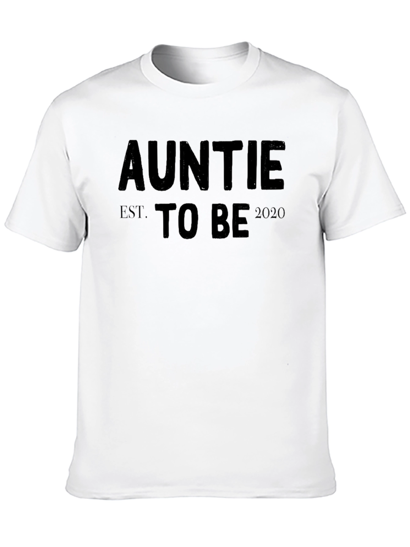 Auntie to Be EST. 2020 Black T-Shirt