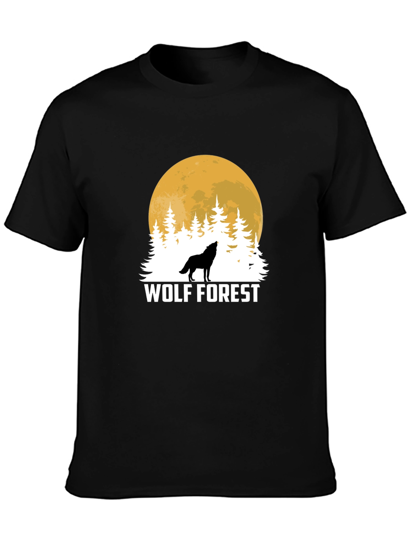 Wolf Forest Black T-Shirt