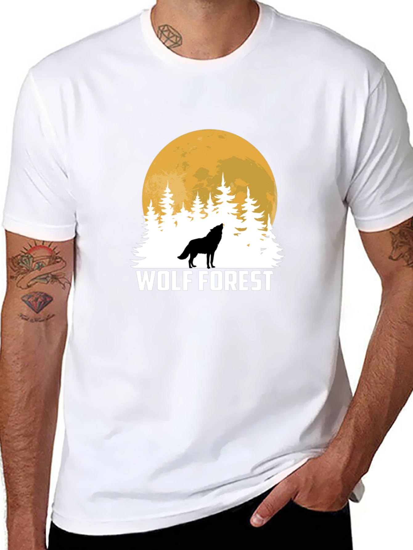 Wolf Forest Black T-Shirt