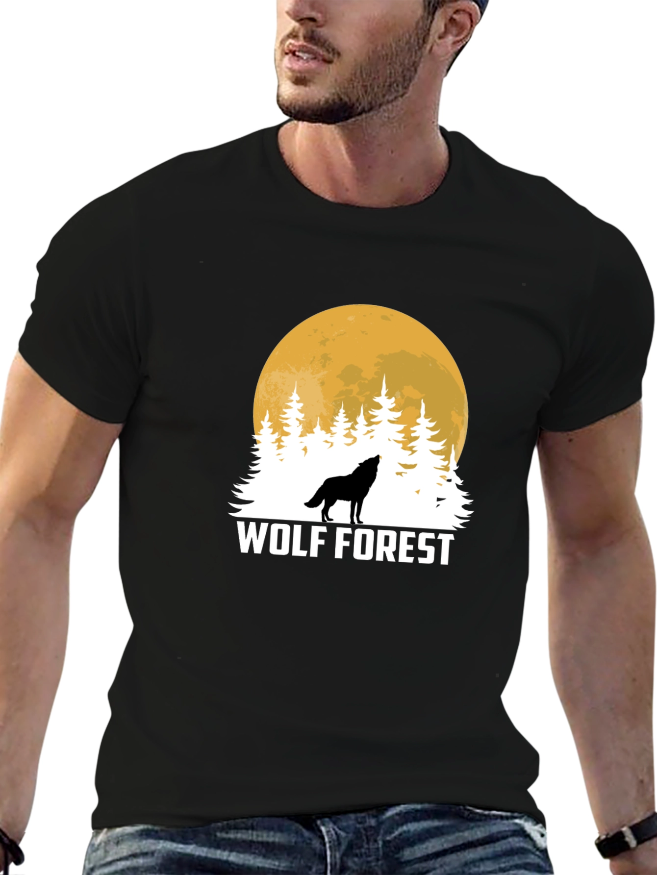 Wolf Forest Black T-Shirt