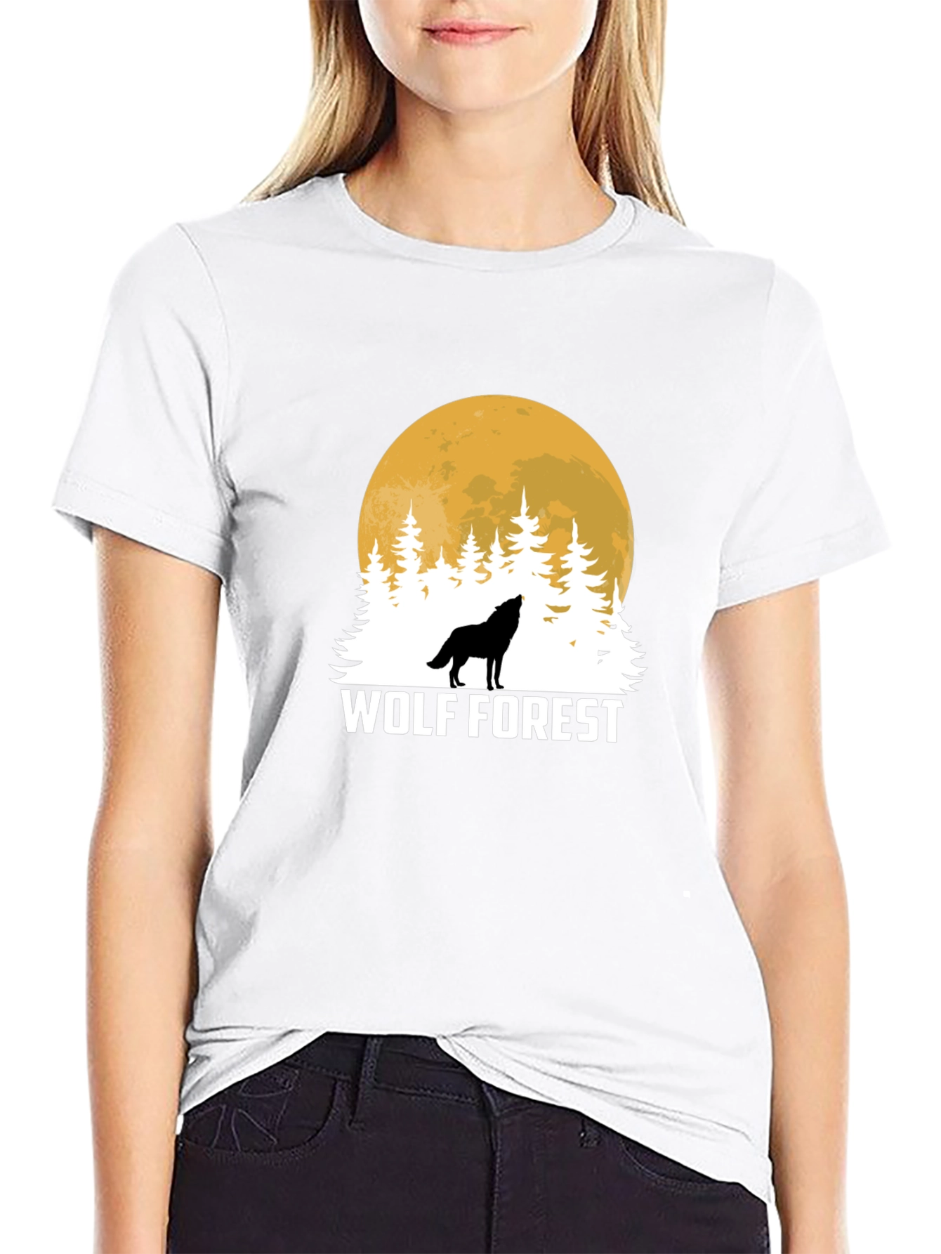 Wolf Forest Black T-Shirt