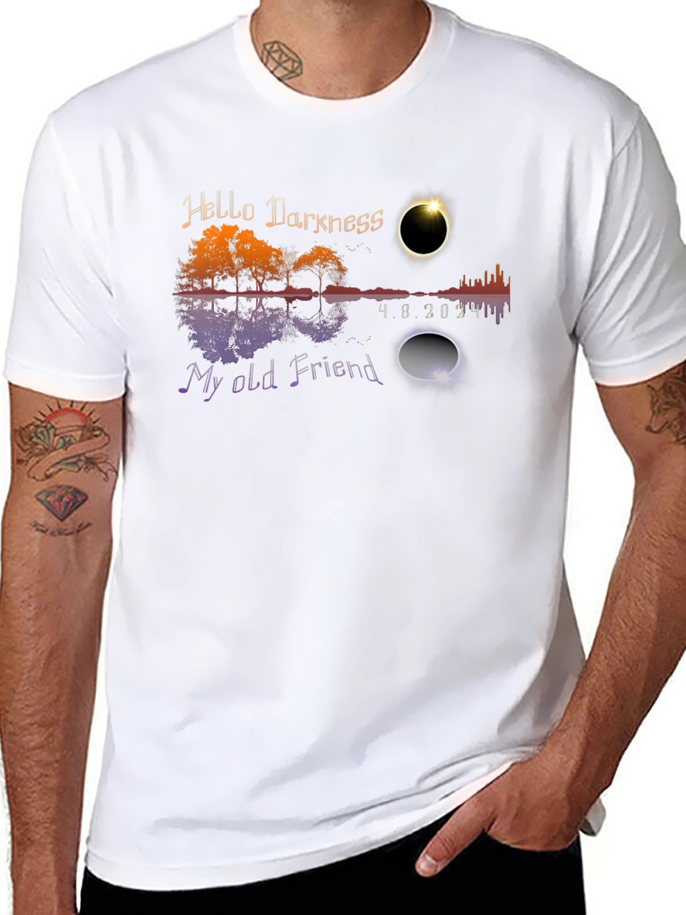 Eclipse Hello Darkness My Old Friend T-Shirt