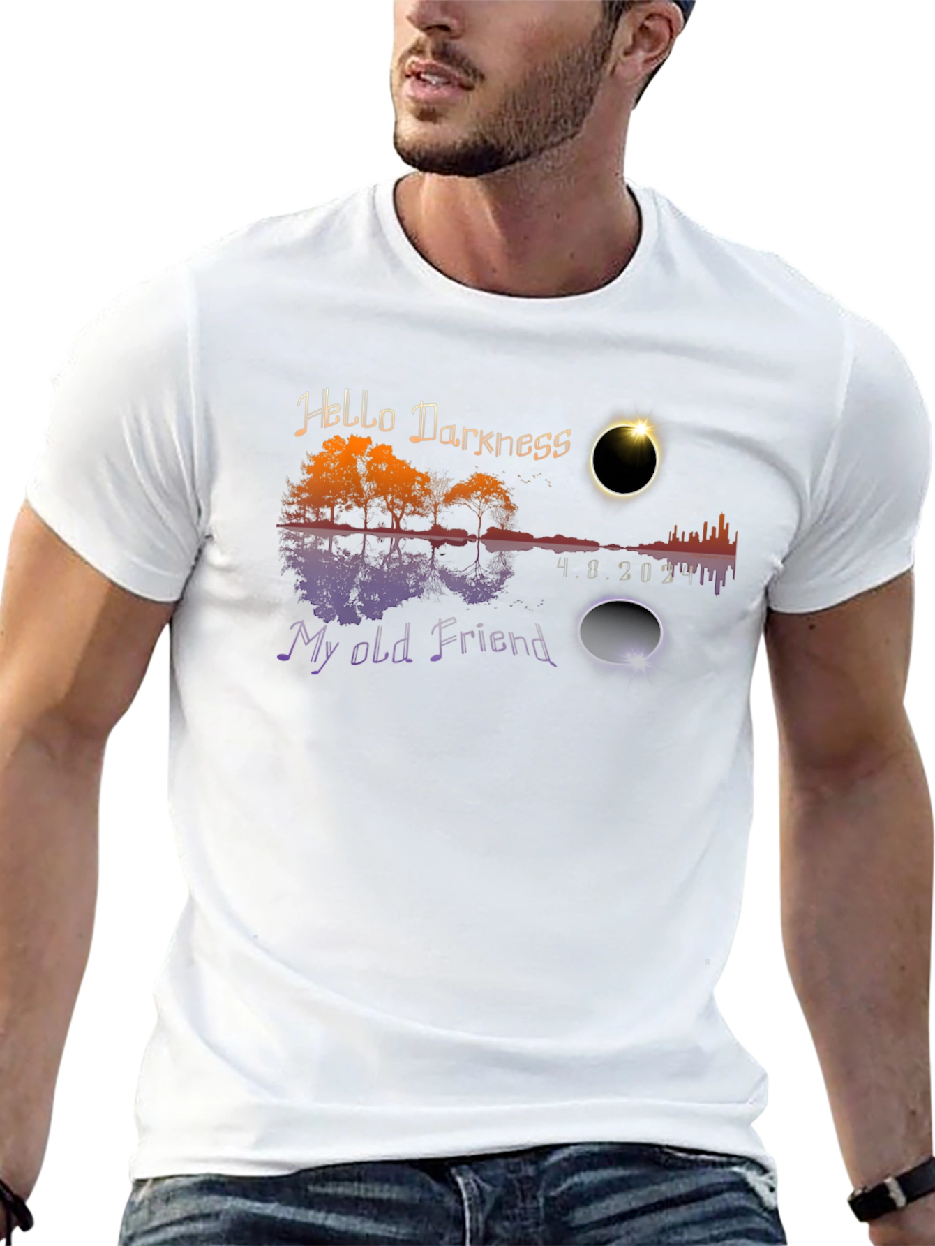 Eclipse Hello Darkness My Old Friend T-Shirt